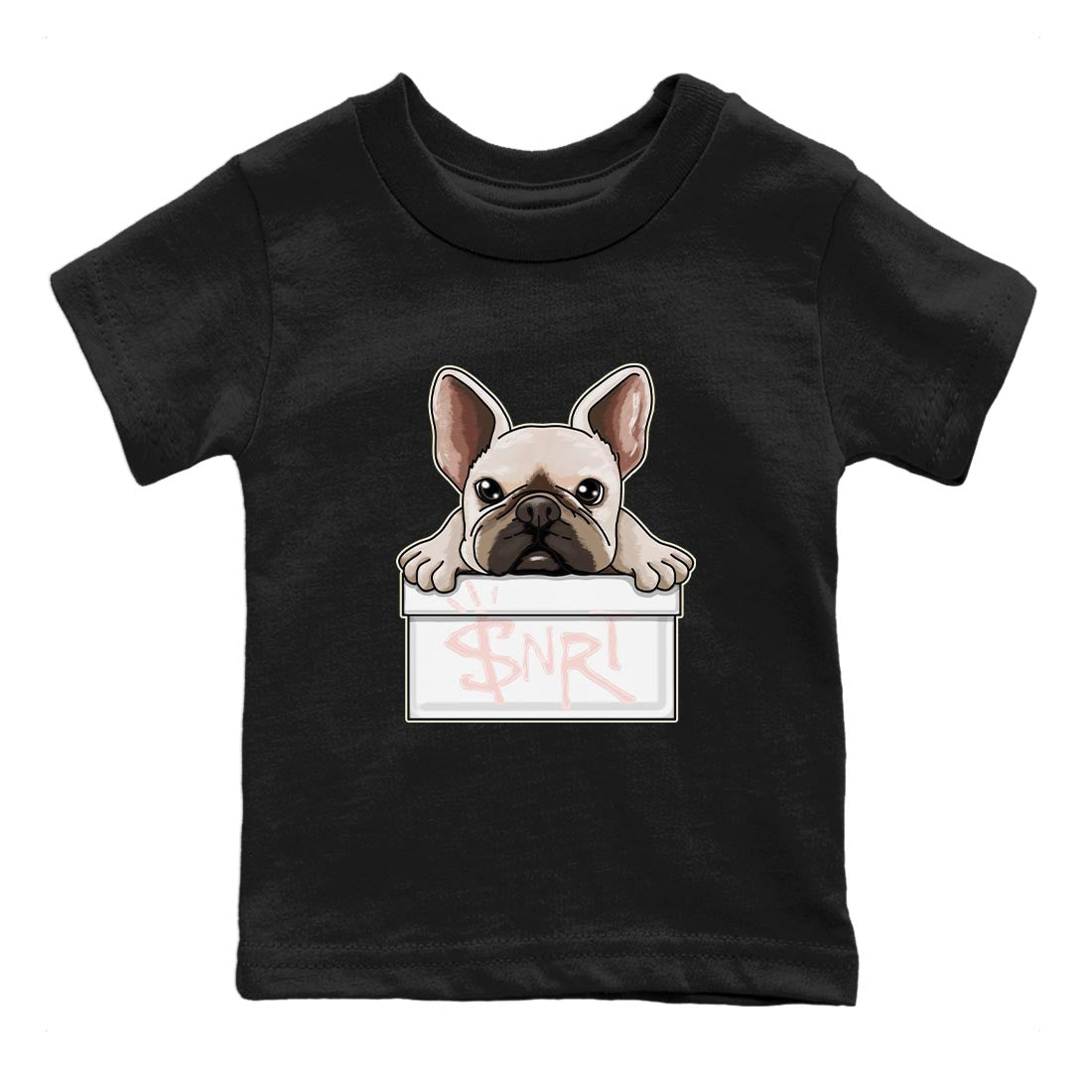 French Bulldog Kids Tops - Air Jordan 1 Washed Pink