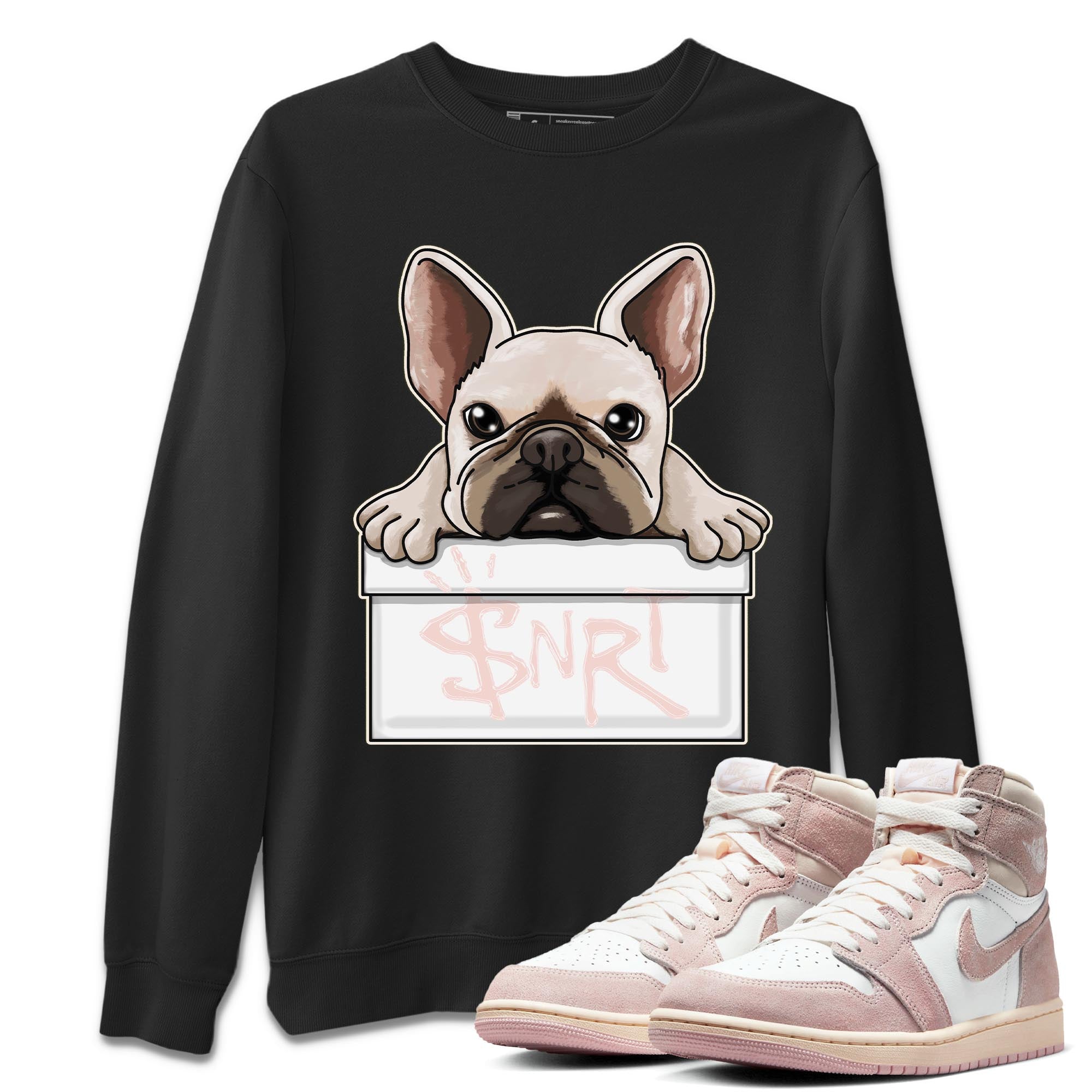 French Bulldog Unisex Tops - Air Jordan 1 Washed Pink