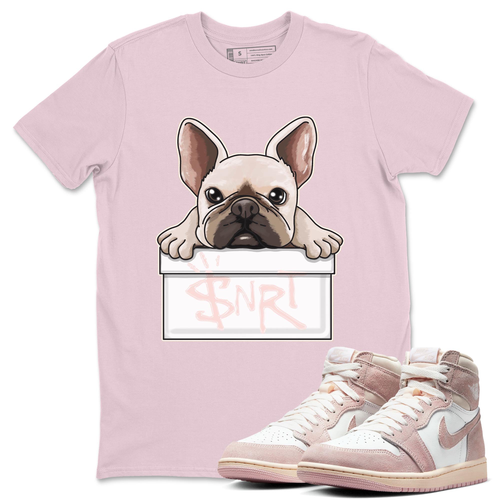 French Bulldog Unisex Tops - Air Jordan 1 Washed Pink