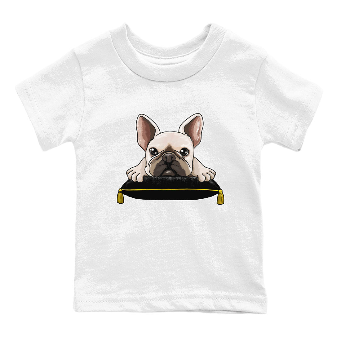 French Bulldog snkmatch Tees Kids - Air Jordan 1 Yellow Ochre