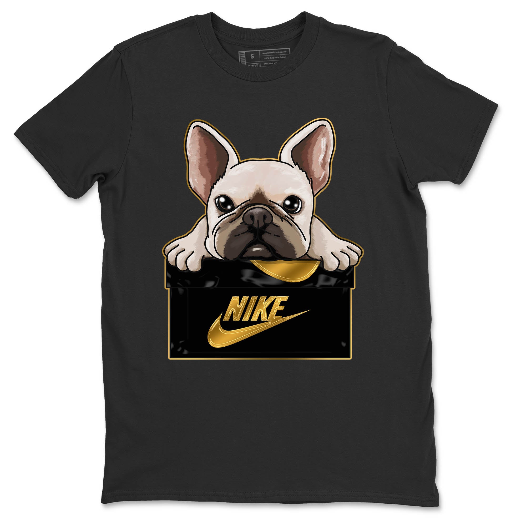 French Bulldog Unisex Tops - Air Jordan 12 Black Taxi