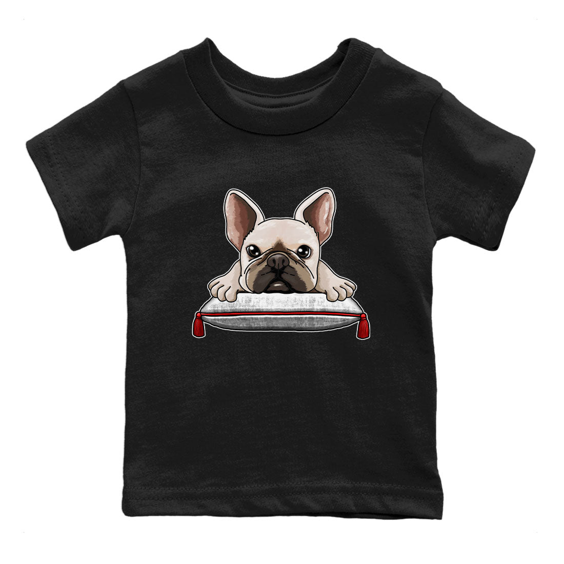 French Bulldog snkmatch Tee Kids - Air Jordan 12 Cherry