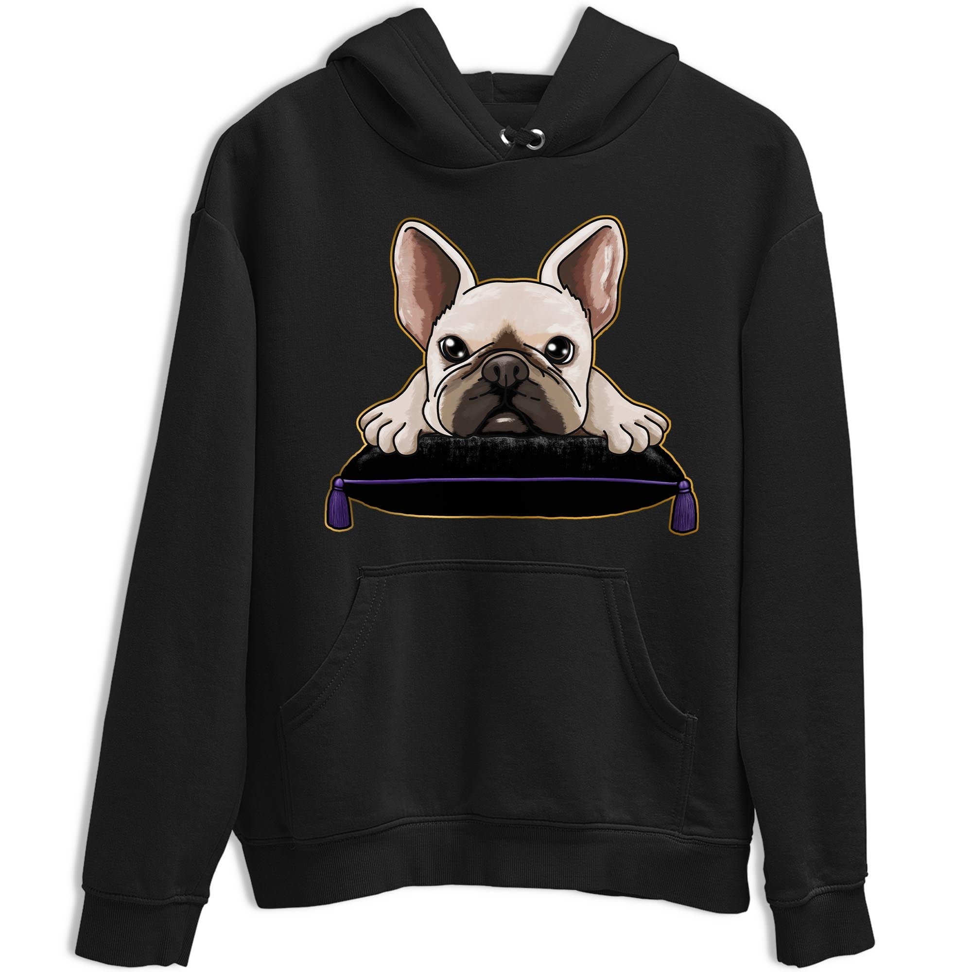 French bulldog snkmatch Tee - Air Jordan 12 Field Purple