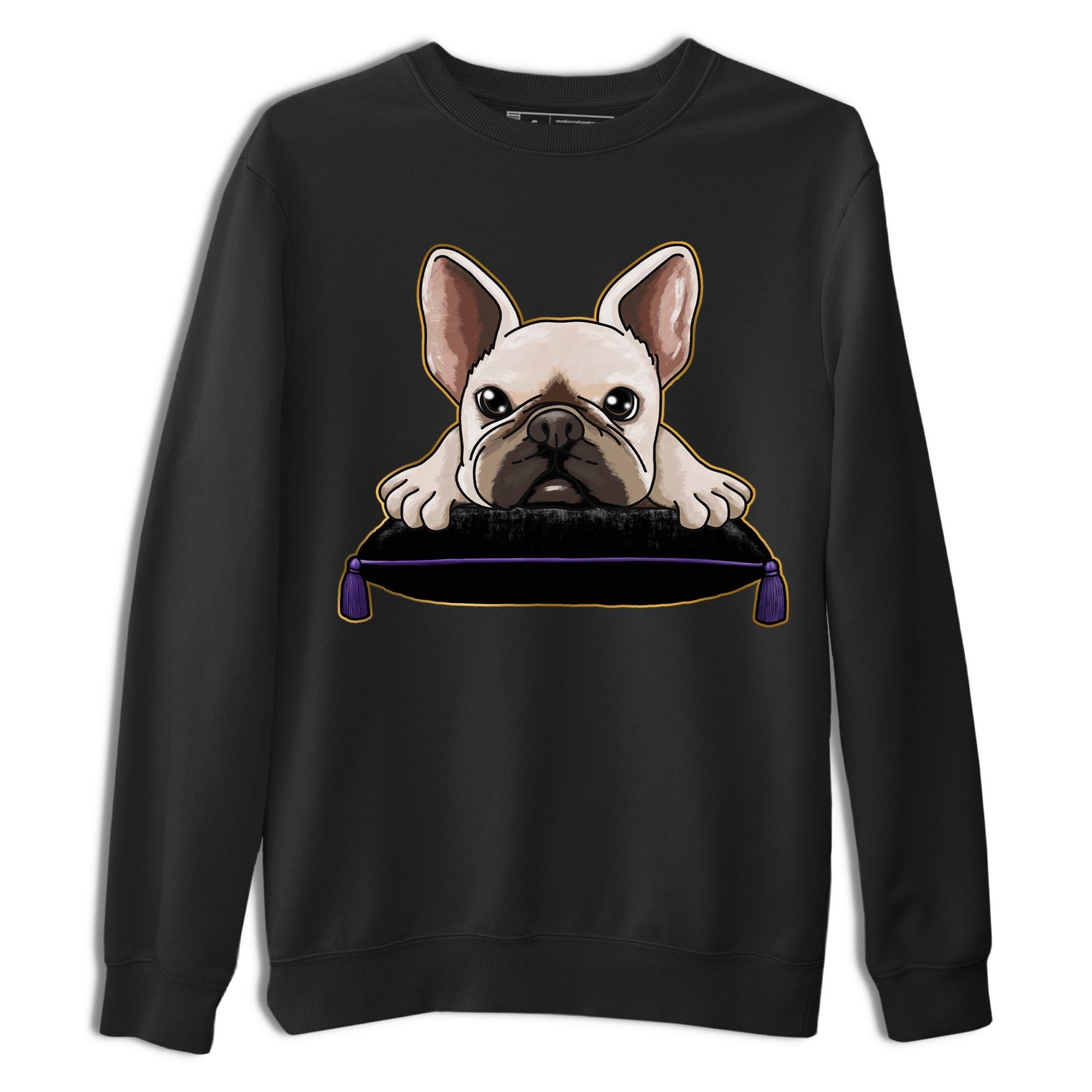 French bulldog snkmatch Tee - Air Jordan 12 Field Purple