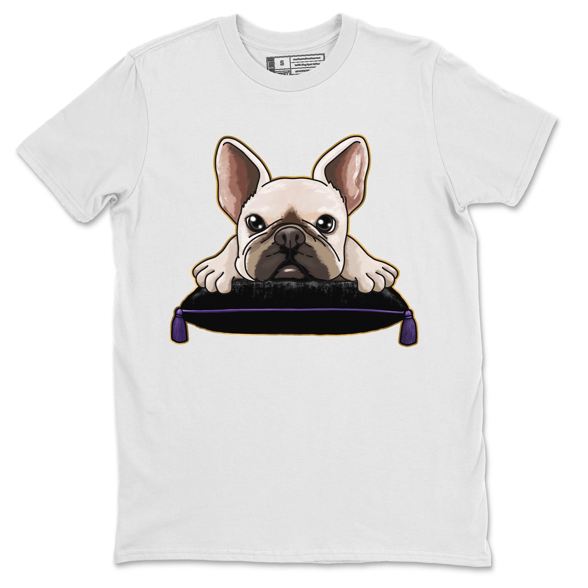 French bulldog snkmatch Tee - Air Jordan 12 Field Purple