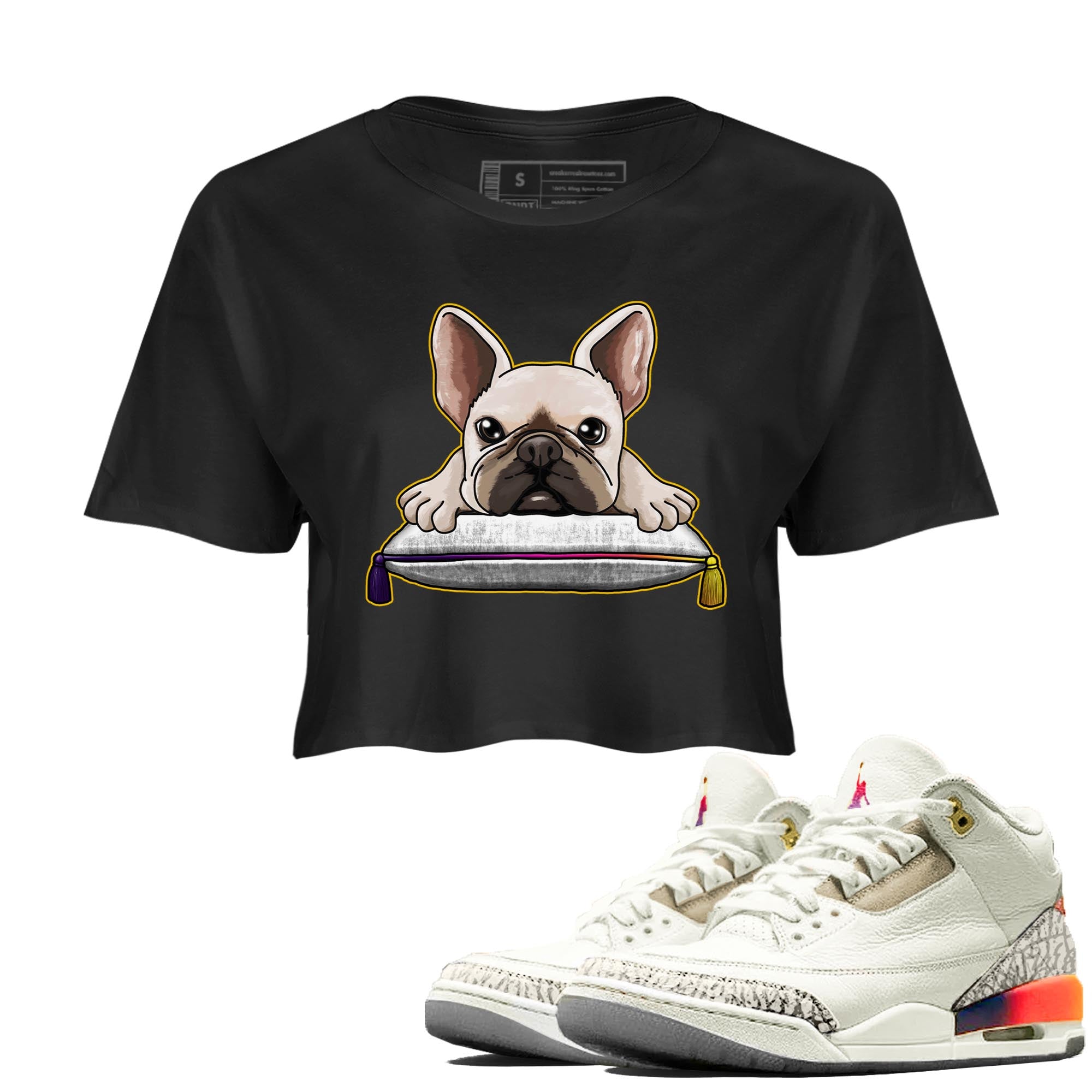 French Bulldog snkmatch Women's Top - Air Jordan 3 J Balvin