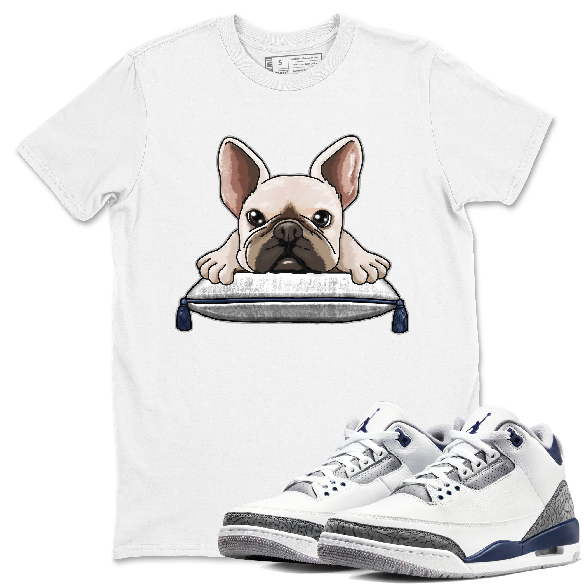 French Bulldog snkmatch Tees - Air Jordan 3 Midnight Navy 2023
