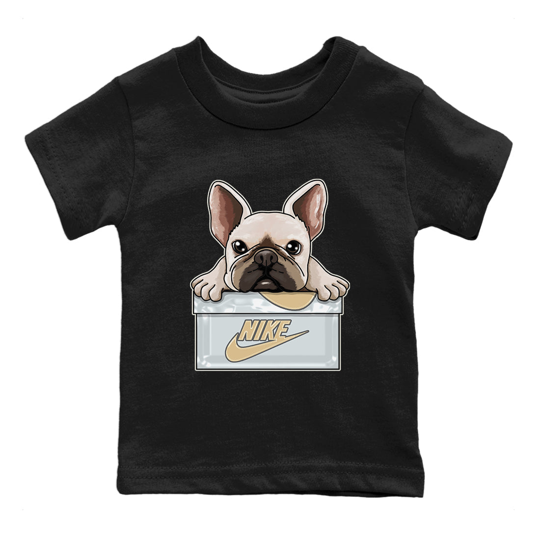 French Bulldog Kids Tops - Air Jordan 4 Craft