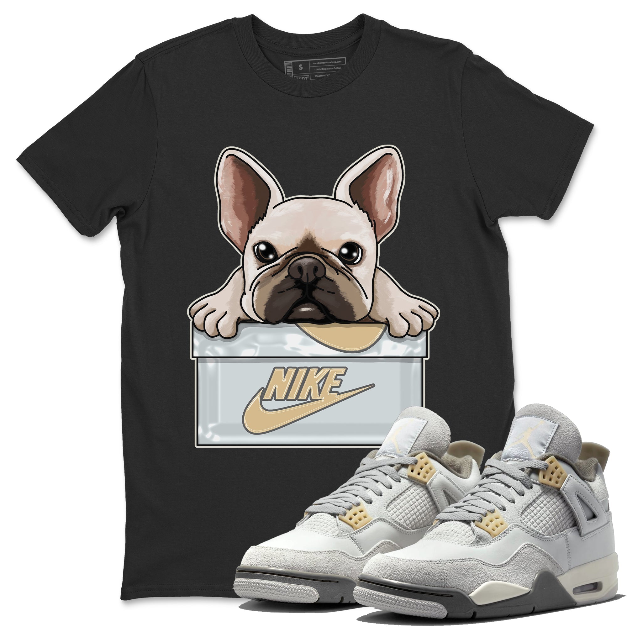 French Bulldog Unisex Tops - Air Jordan 4 Craft