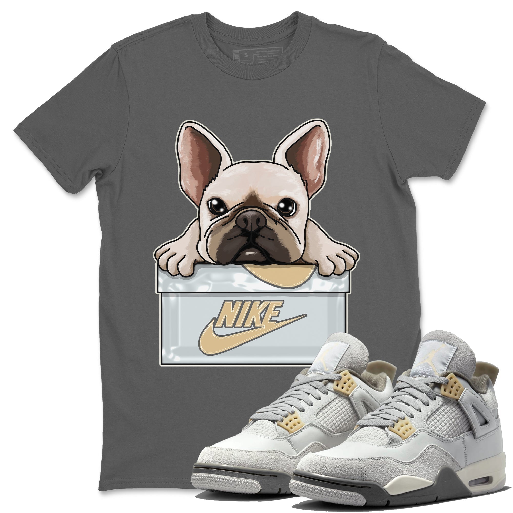 French Bulldog Unisex Tops - Air Jordan 4 Craft