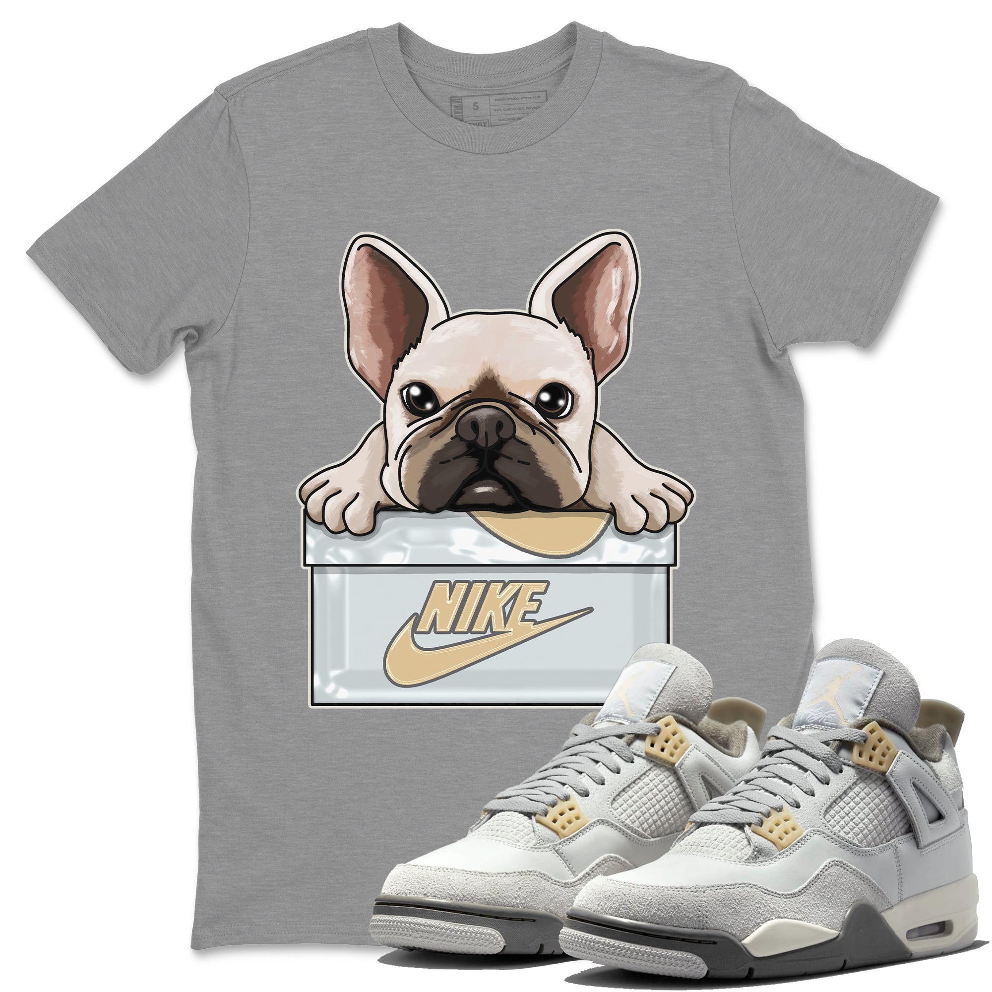 French Bulldog Unisex Tops - Air Jordan 4 Craft