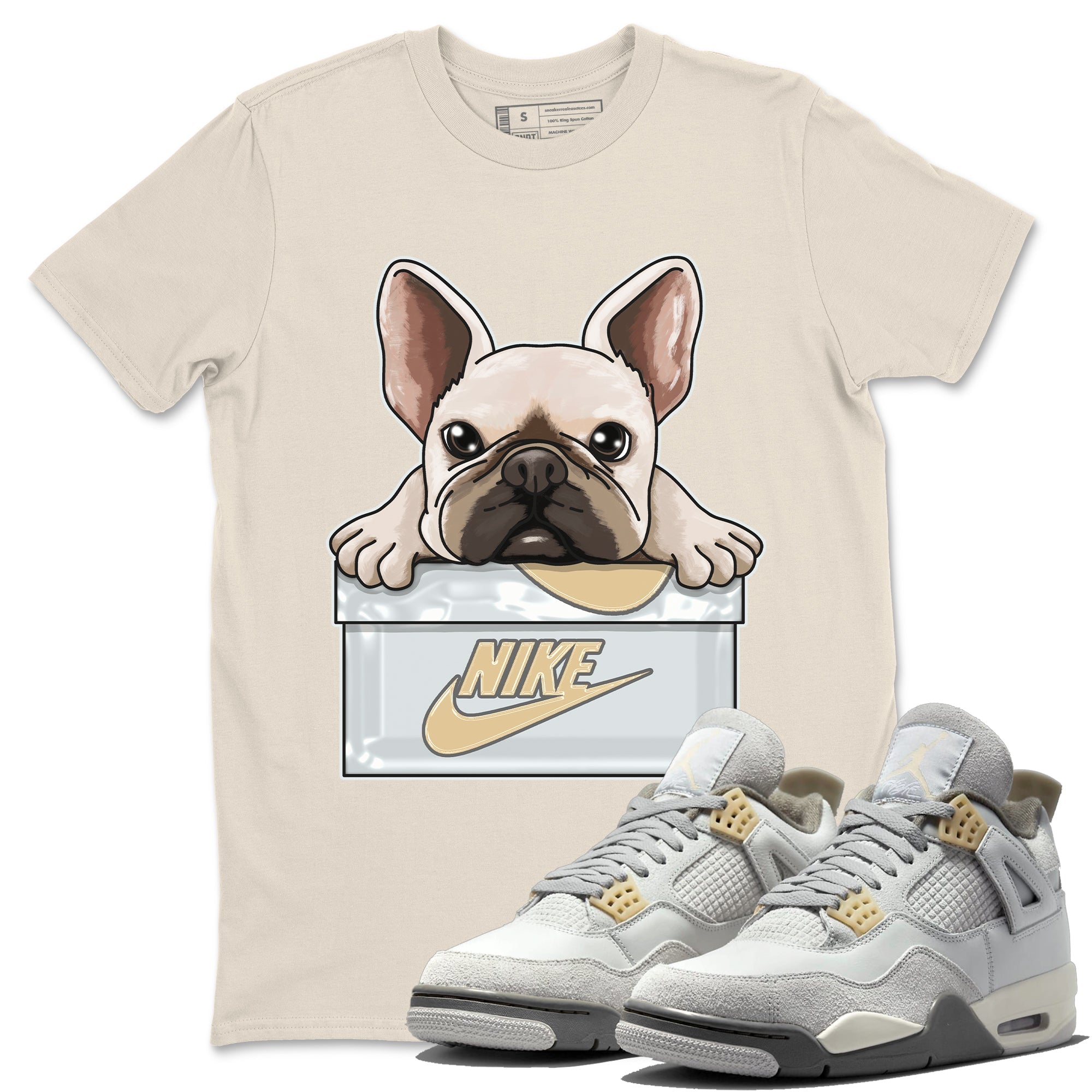 French Bulldog Unisex Tops - Air Jordan 4 Craft