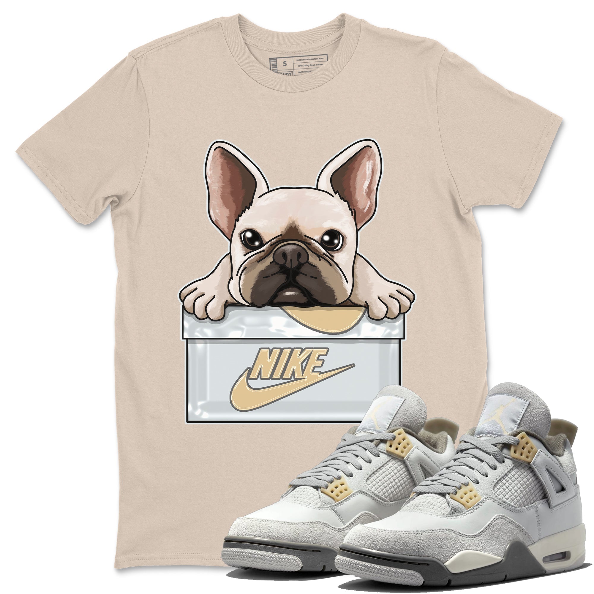 French Bulldog Unisex Tops - Air Jordan 4 Craft