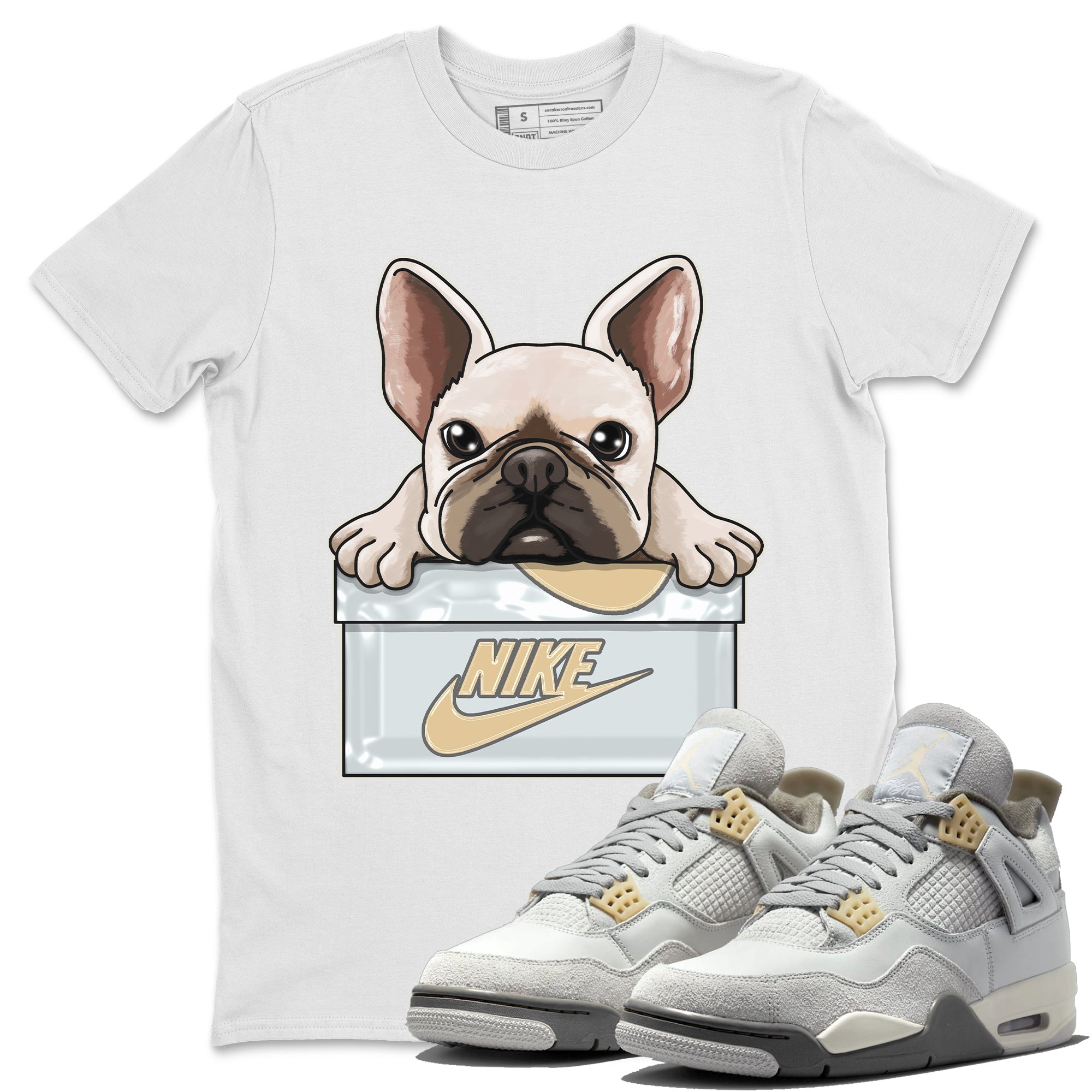 French Bulldog Unisex Tops - Air Jordan 4 Craft