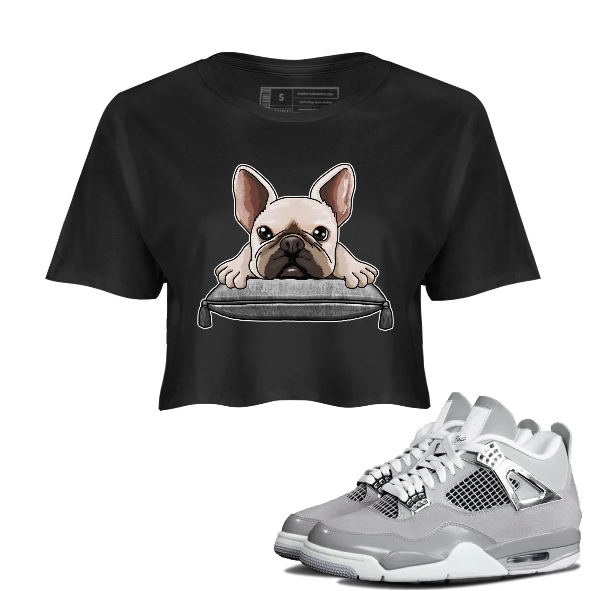 French Bulldog snkmatch Women's Top - Air Jordan 4 Frozen Moments