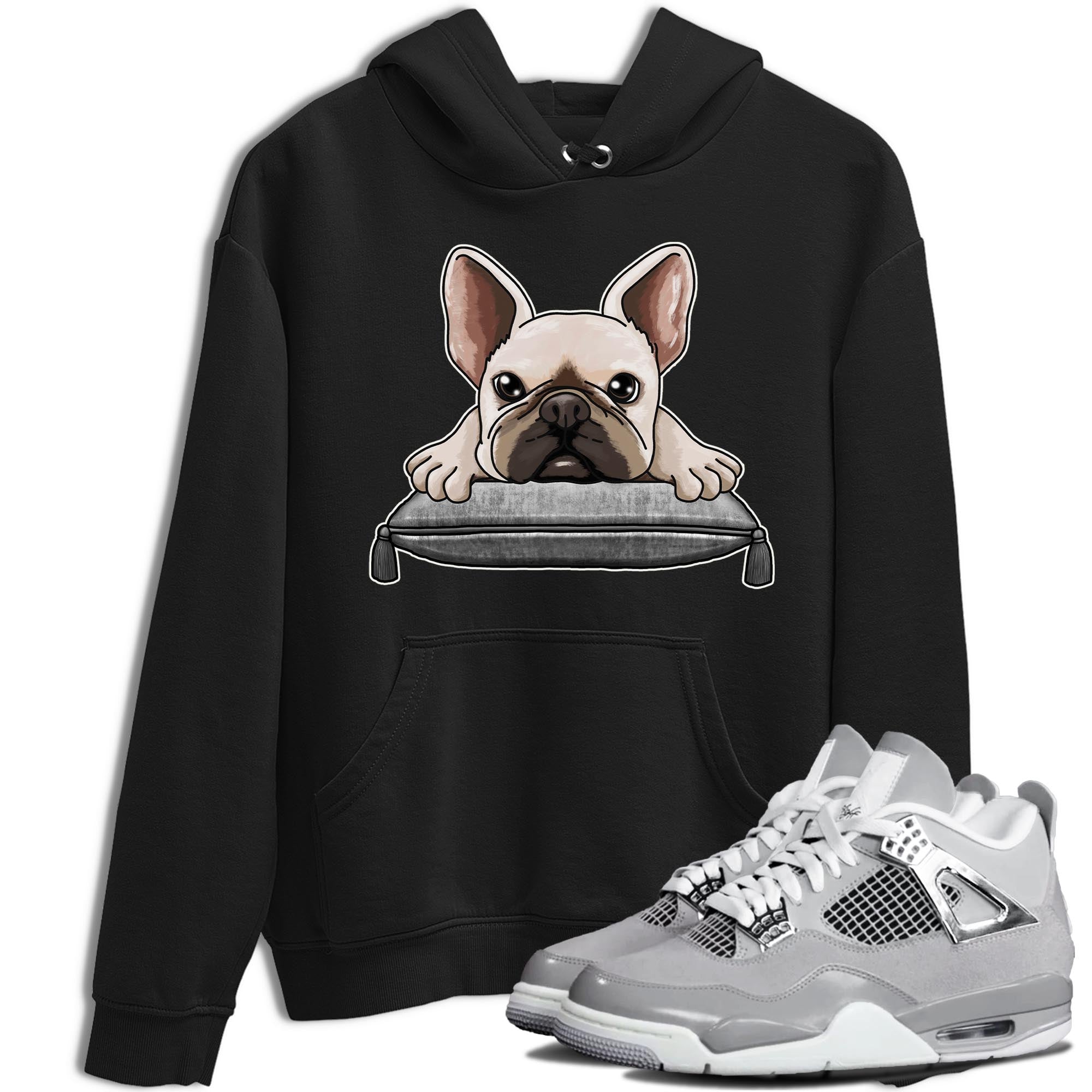 French Bulldog snkmatch Tee - Air Jordan 4 Frozen Moments