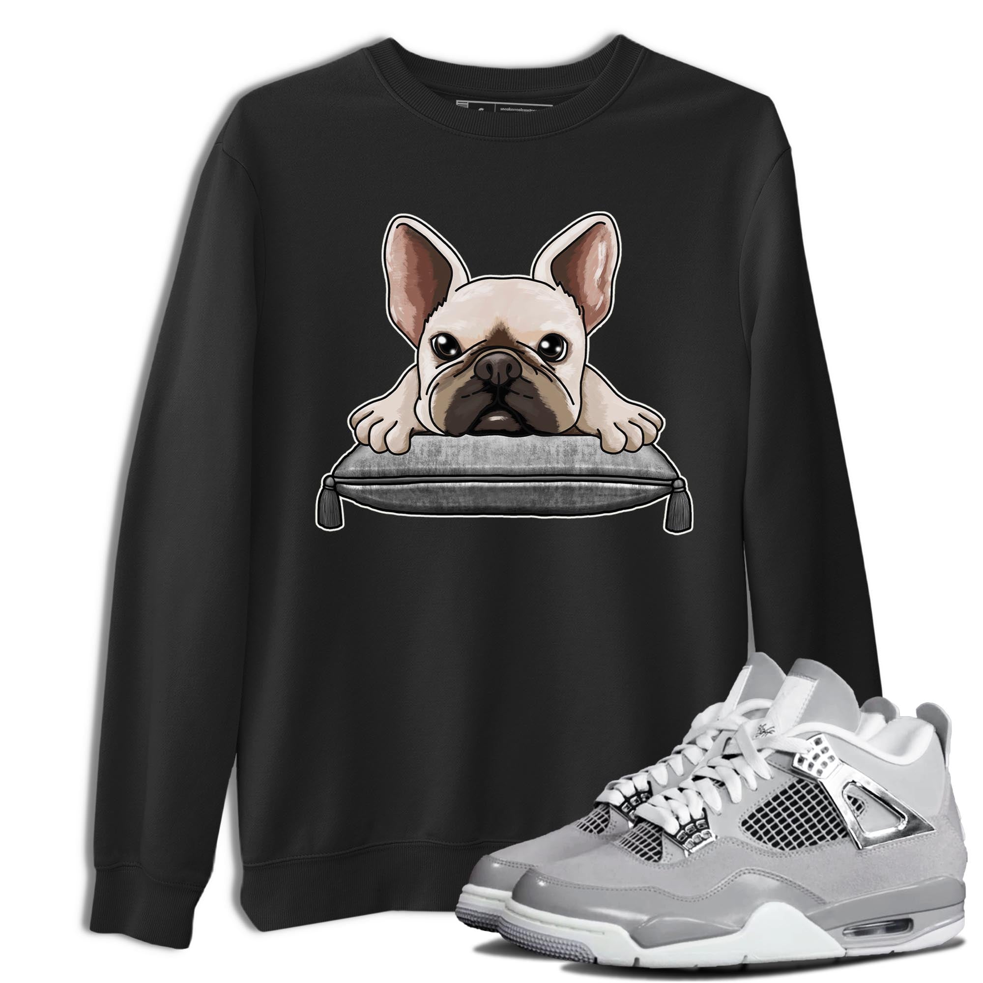 French Bulldog snkmatch Tee - Air Jordan 4 Frozen Moments