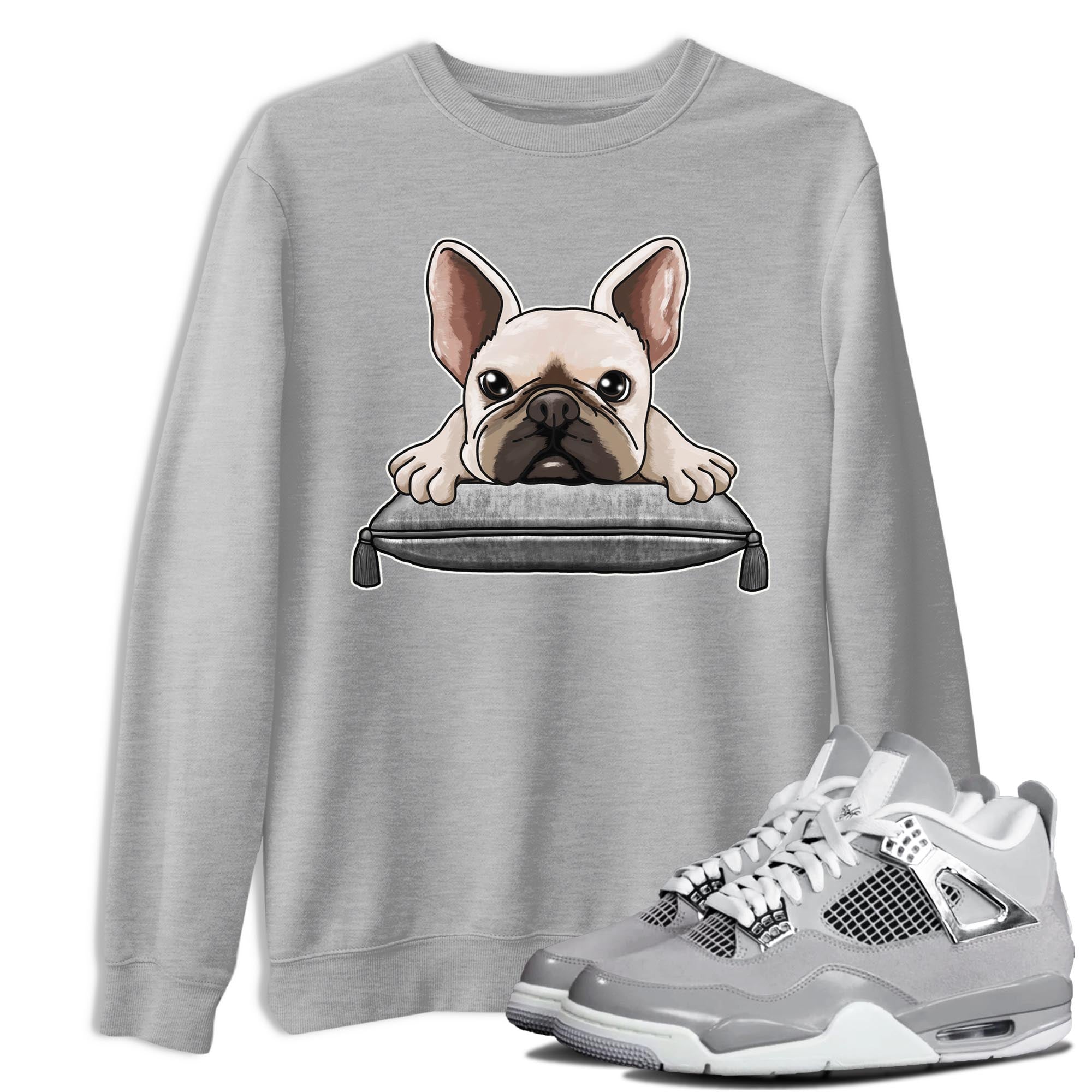 French Bulldog snkmatch Tee - Air Jordan 4 Frozen Moments