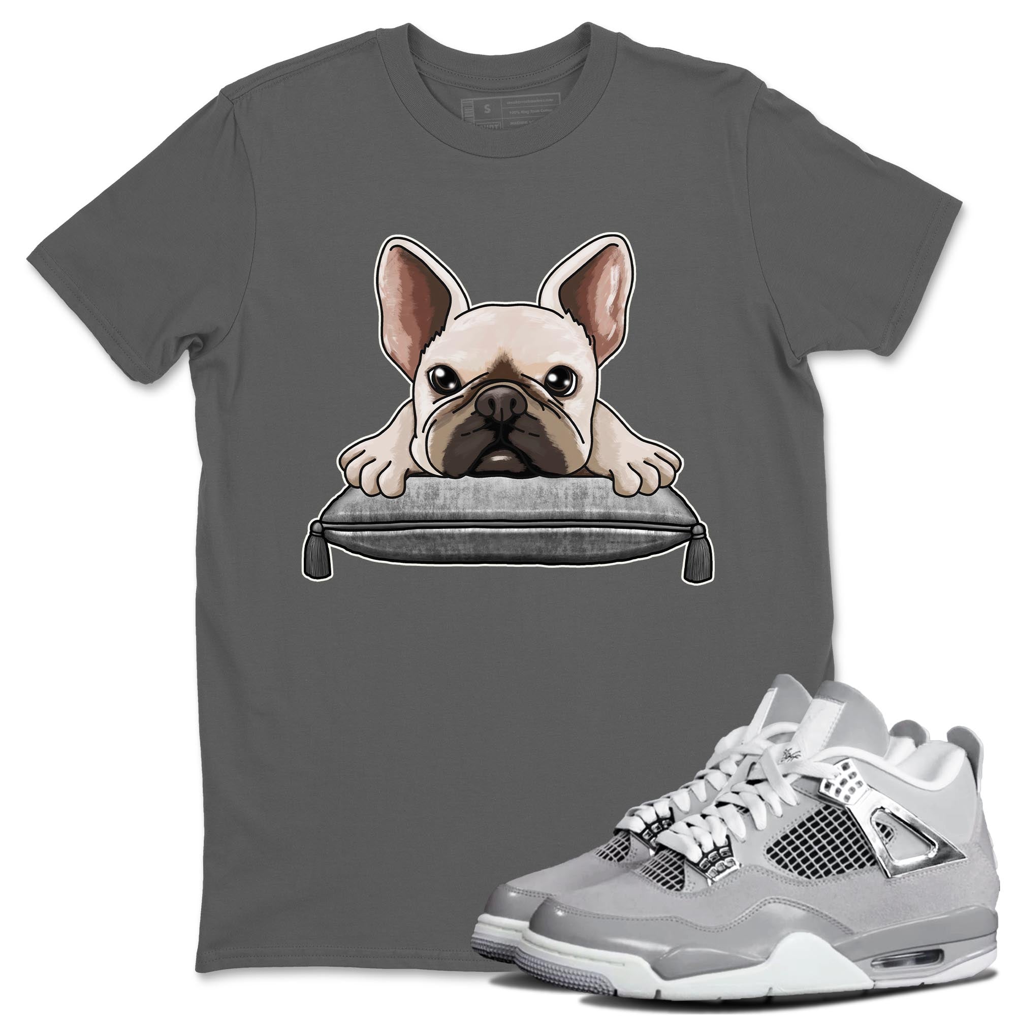 French Bulldog snkmatch Tee - Air Jordan 4 Frozen Moments