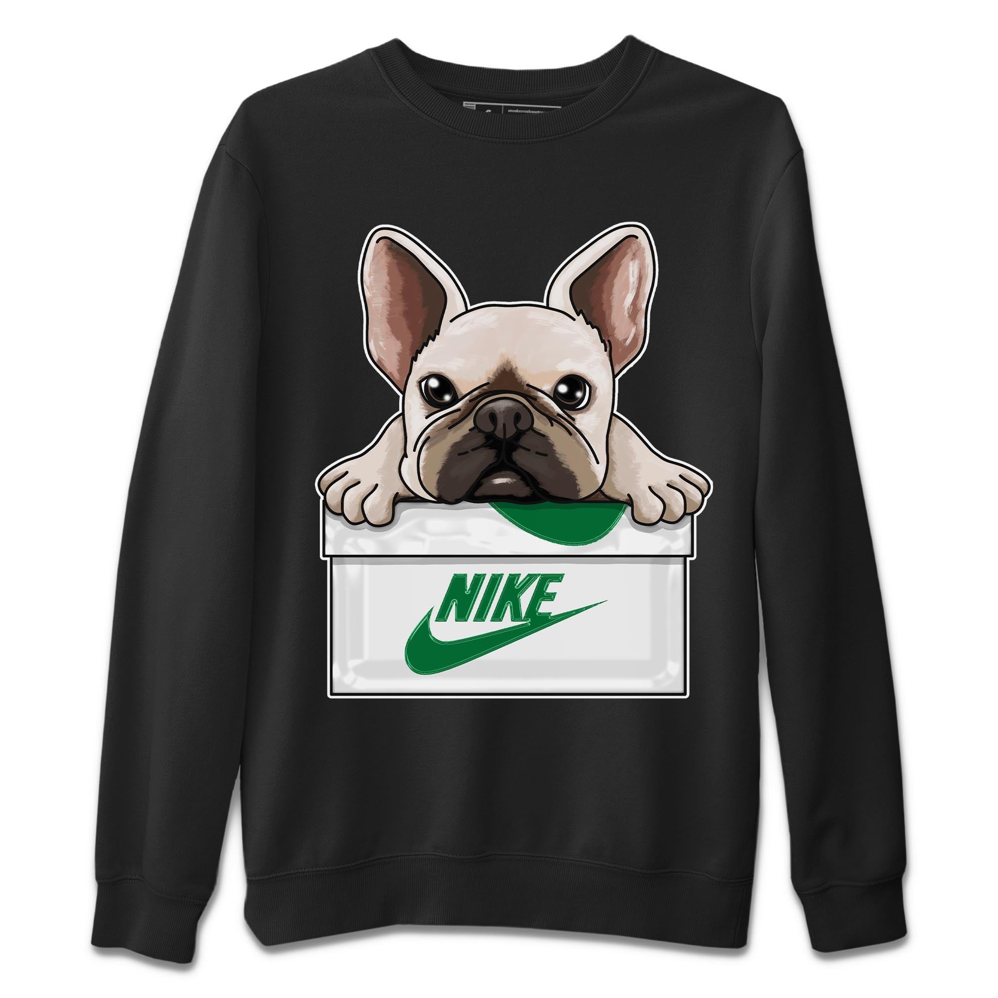 French Bulldog Unisex Tops - Air Jordan 4 Pine Green