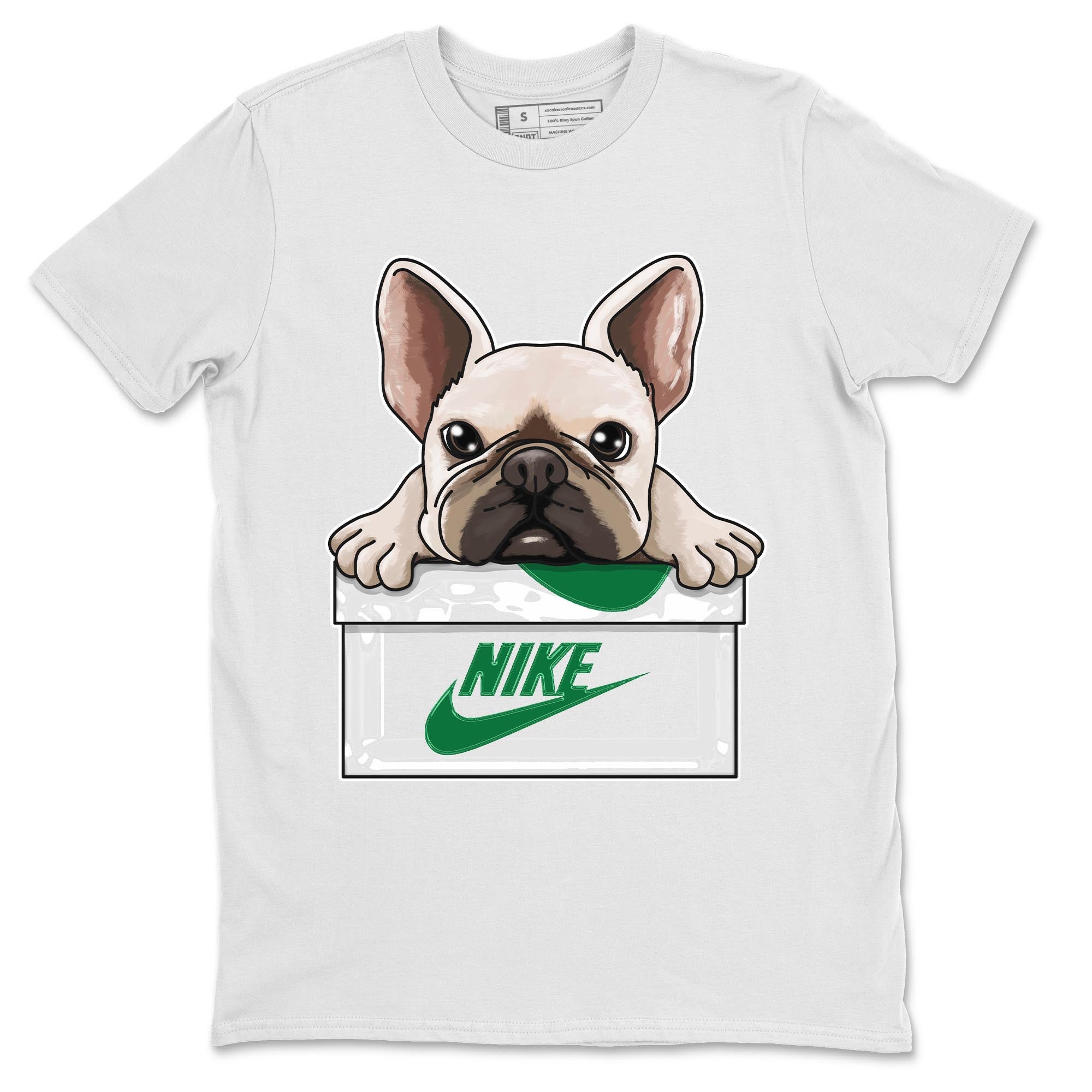 French Bulldog Unisex Tops - Air Jordan 4 Pine Green