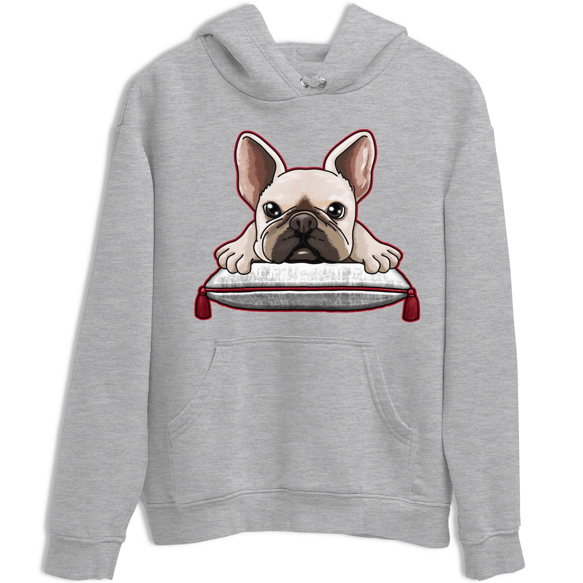 French bulldog snkmatch Tee - Air Jordan 4 Red Cement