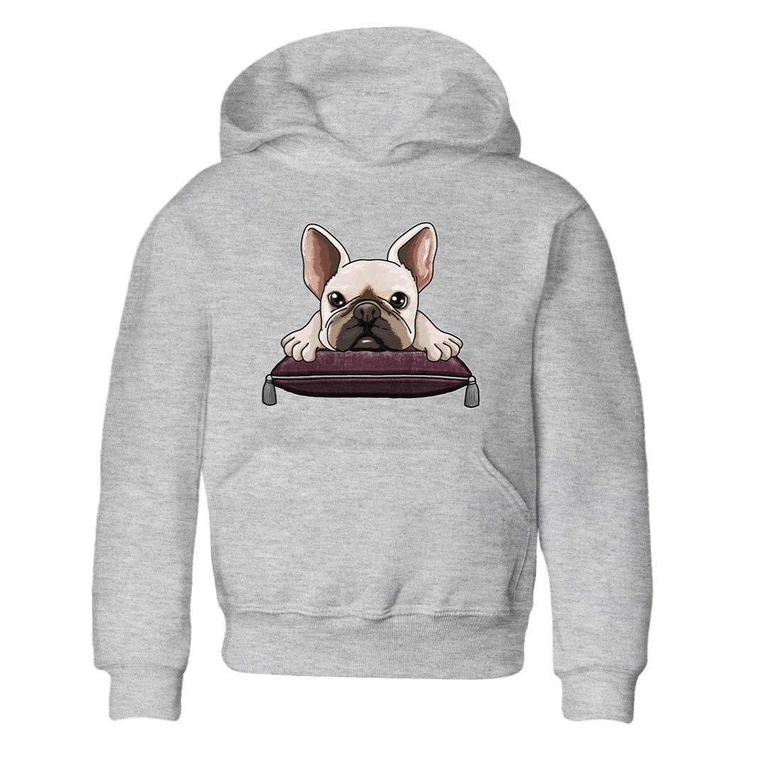 French Bulldog snkmatch Tee Kids - Air Jordan 5 Burgundy