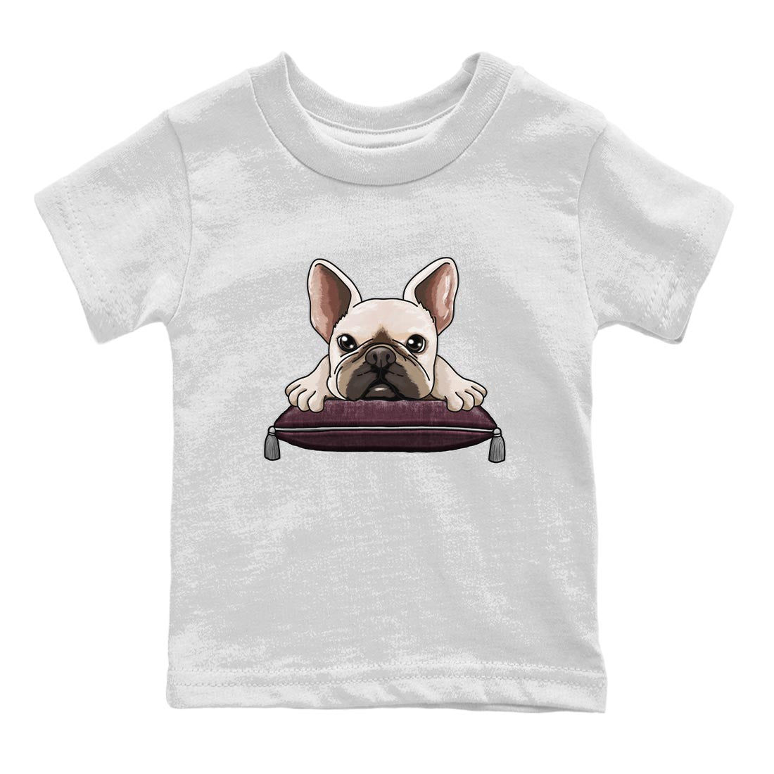 French Bulldog snkmatch Tee Kids - Air Jordan 5 Burgundy