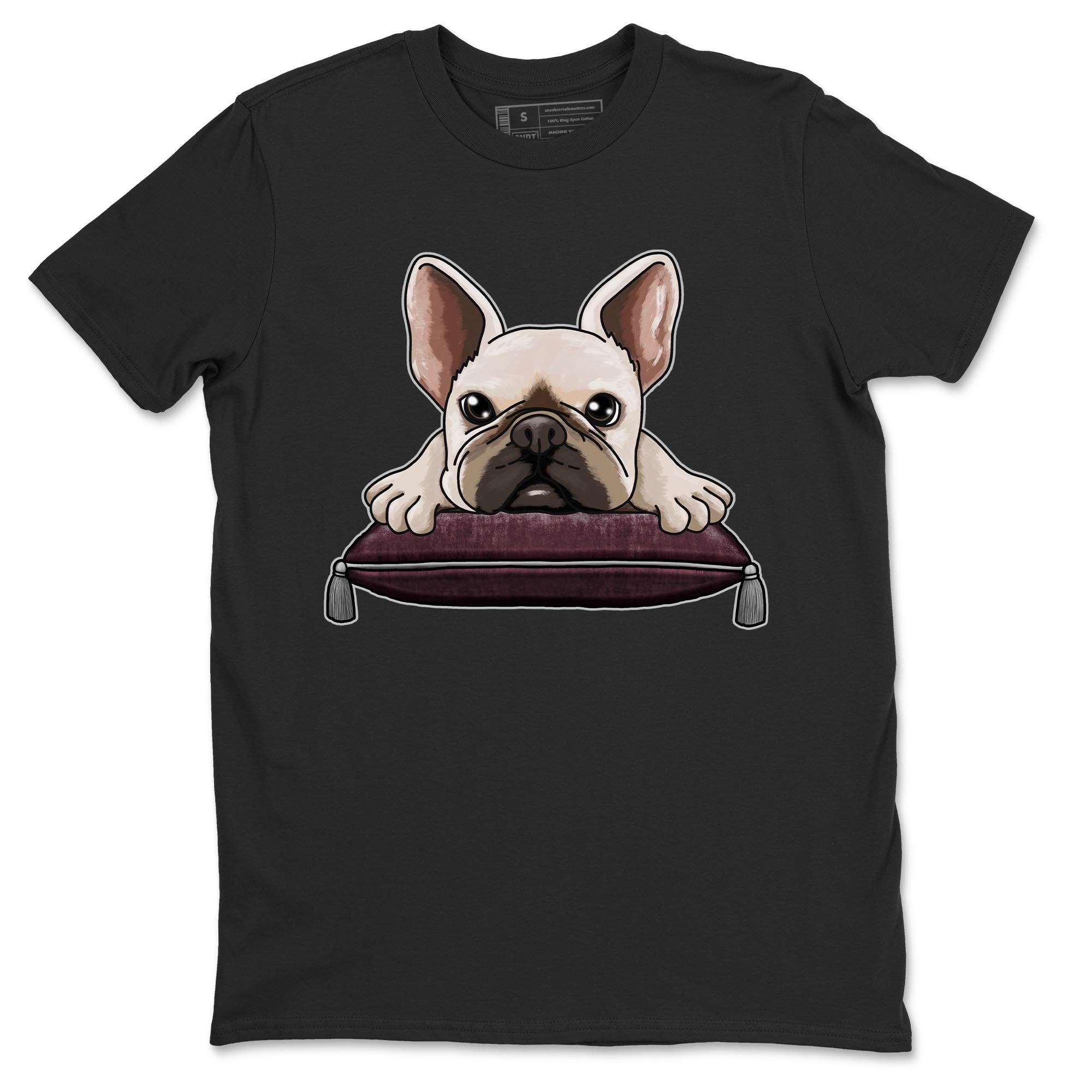 French Bulldog snkmatch Tee - Air Jordan 5 Burgundy
