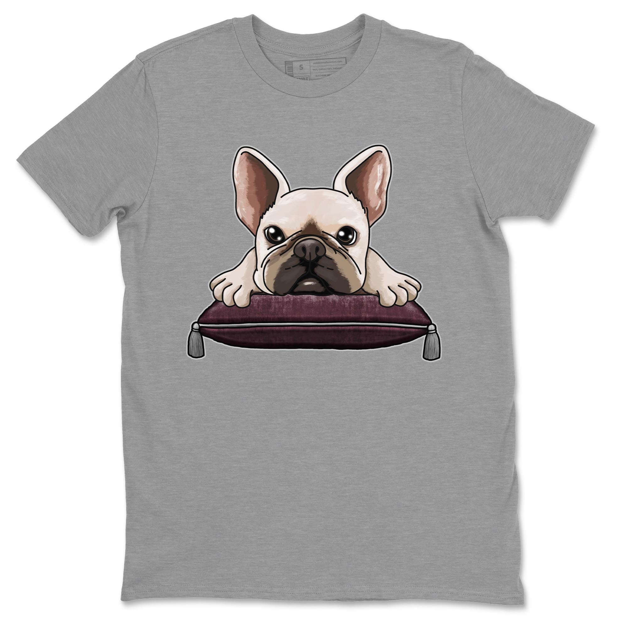 French Bulldog snkmatch Tee - Air Jordan 5 Burgundy