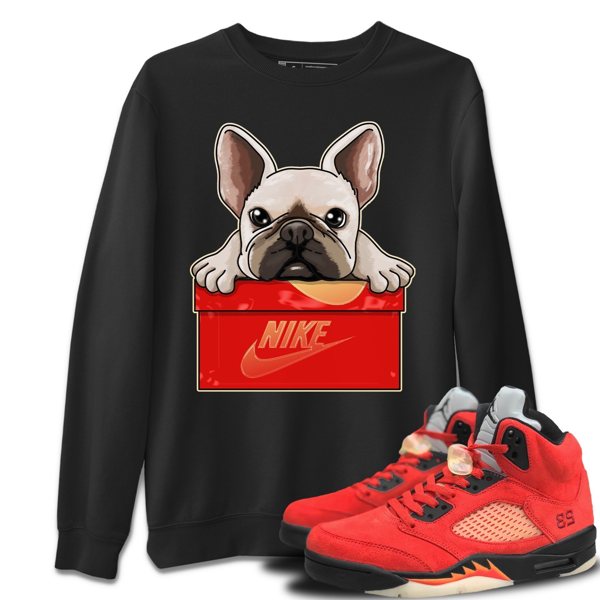 French Bulldog Unisex Tops - Air Jordan 5 Mars For Her