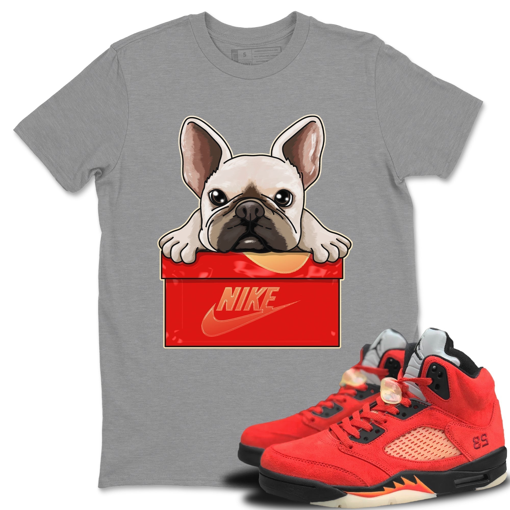 French Bulldog Unisex Tops - Air Jordan 5 Mars For Her
