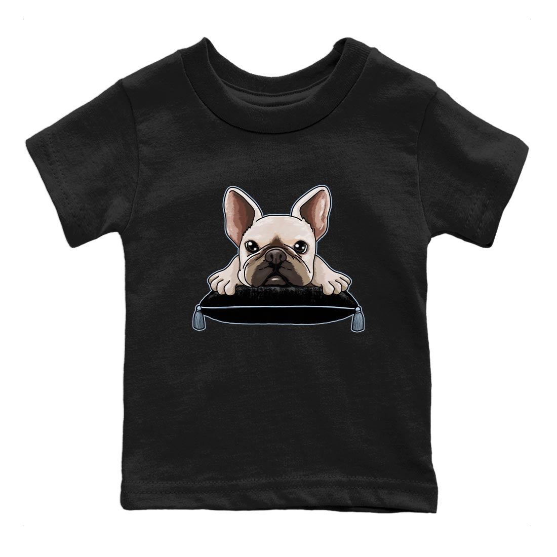 French Bulldog snkmatch Tee Kids - Air Jordan 7 Chambray