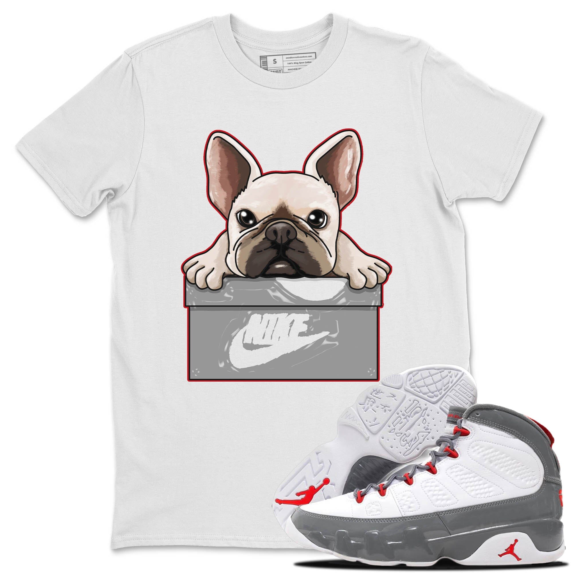French Bulldog Unisex Tops - Air Jordan 9 Fire Red