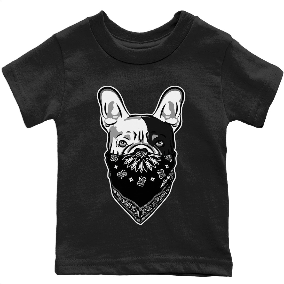 French Bulldog Bandana Kids Tops - Dunk Panda