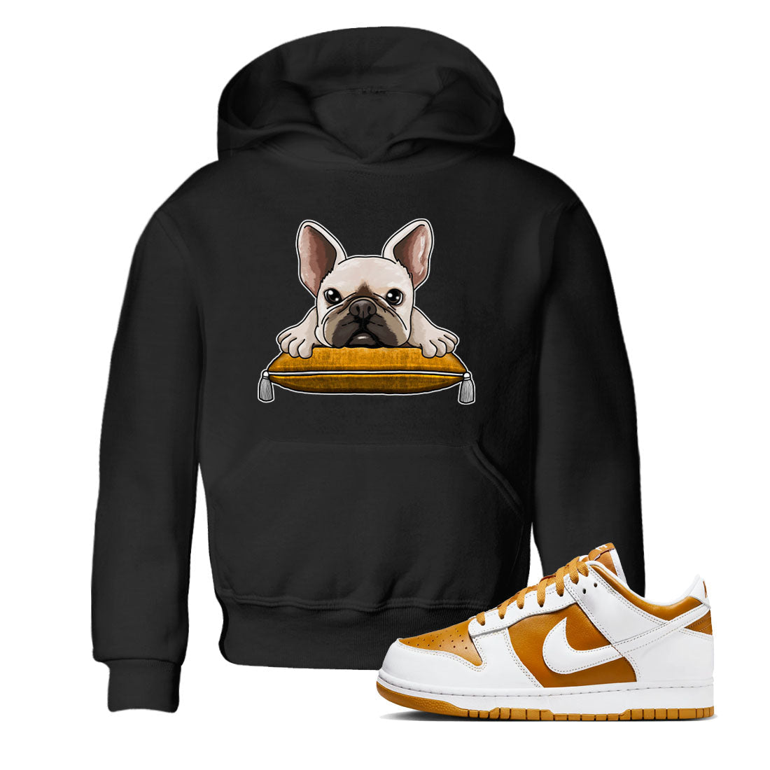 French Bulldog snkmatch Tees Kids - Dunk Dark Curry