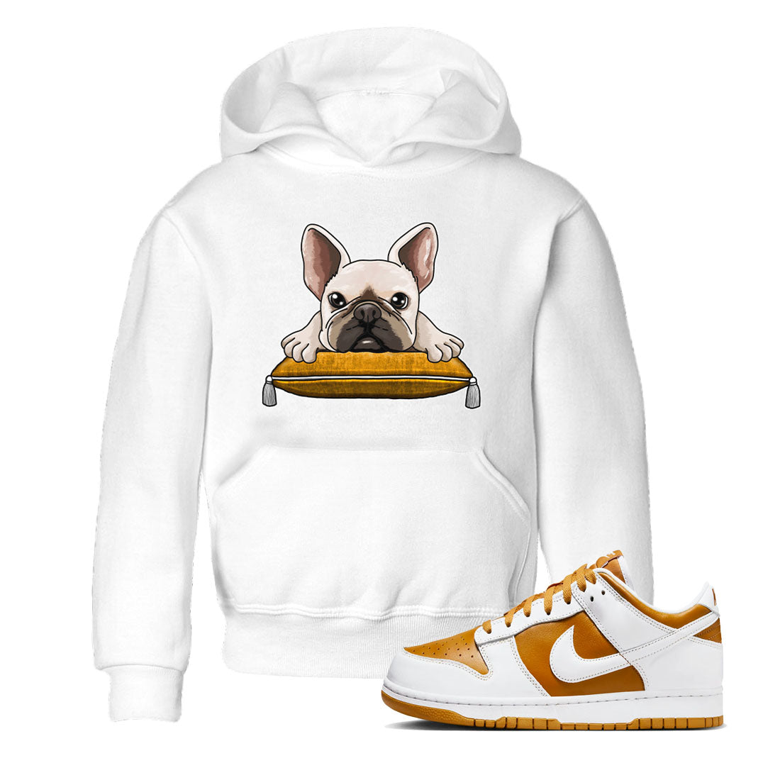 French Bulldog snkmatch Tees Kids - Dunk Dark Curry