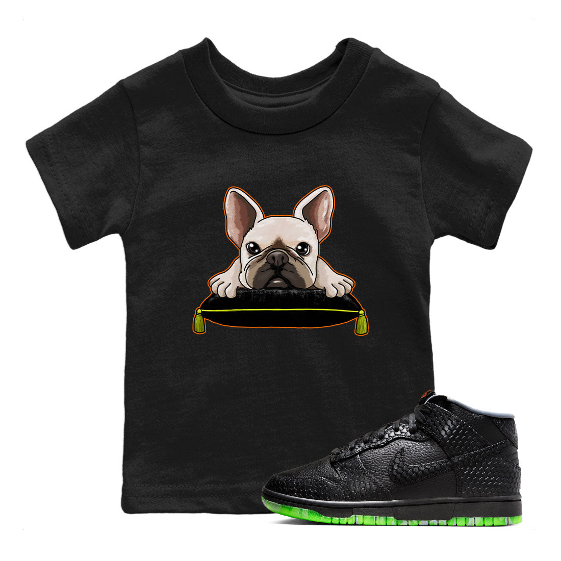 French Bulldog snkmatch Tee Kids - Dunk Halloween