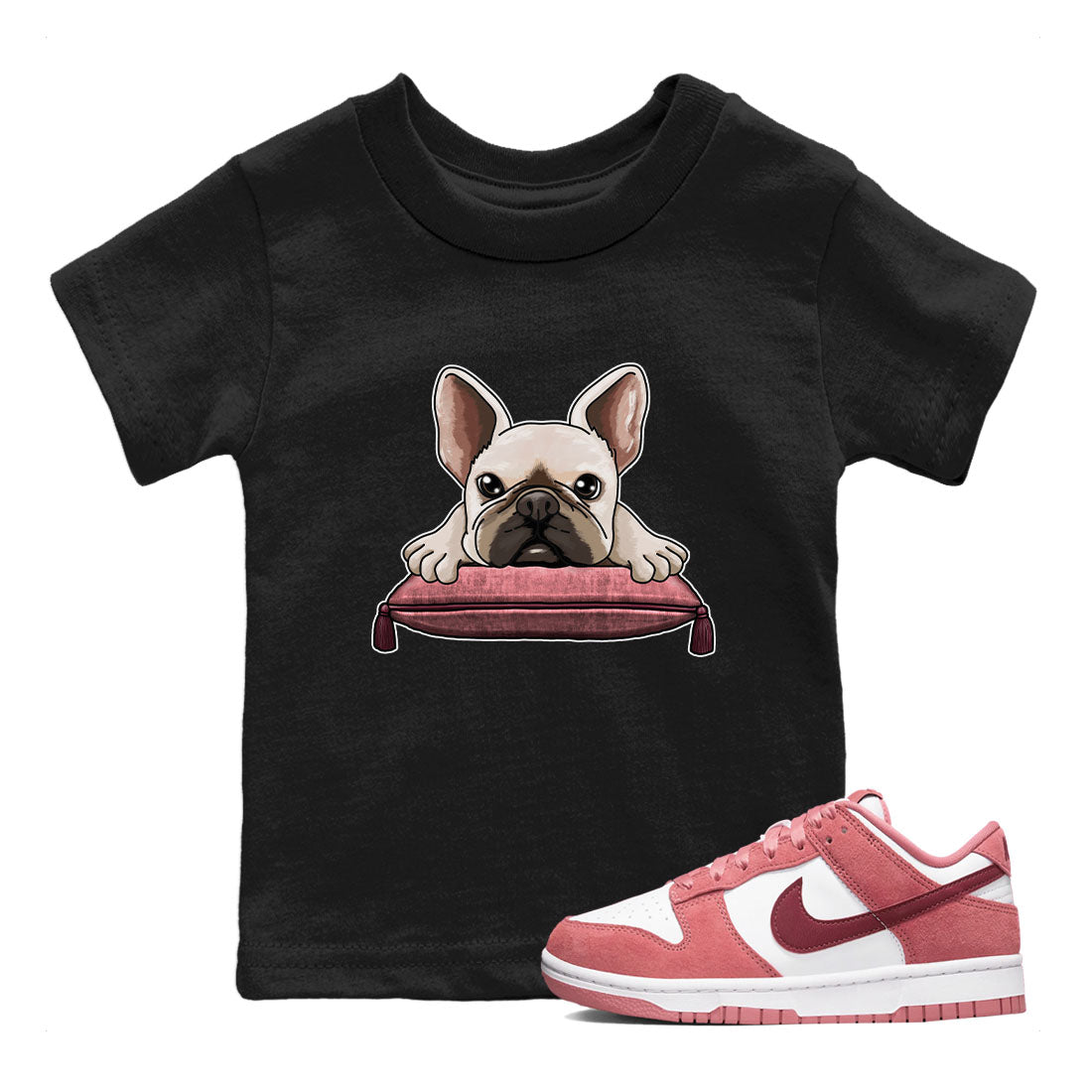 French Bulldog snkmatch Tees Kids - Dunk Valentines Day 2024