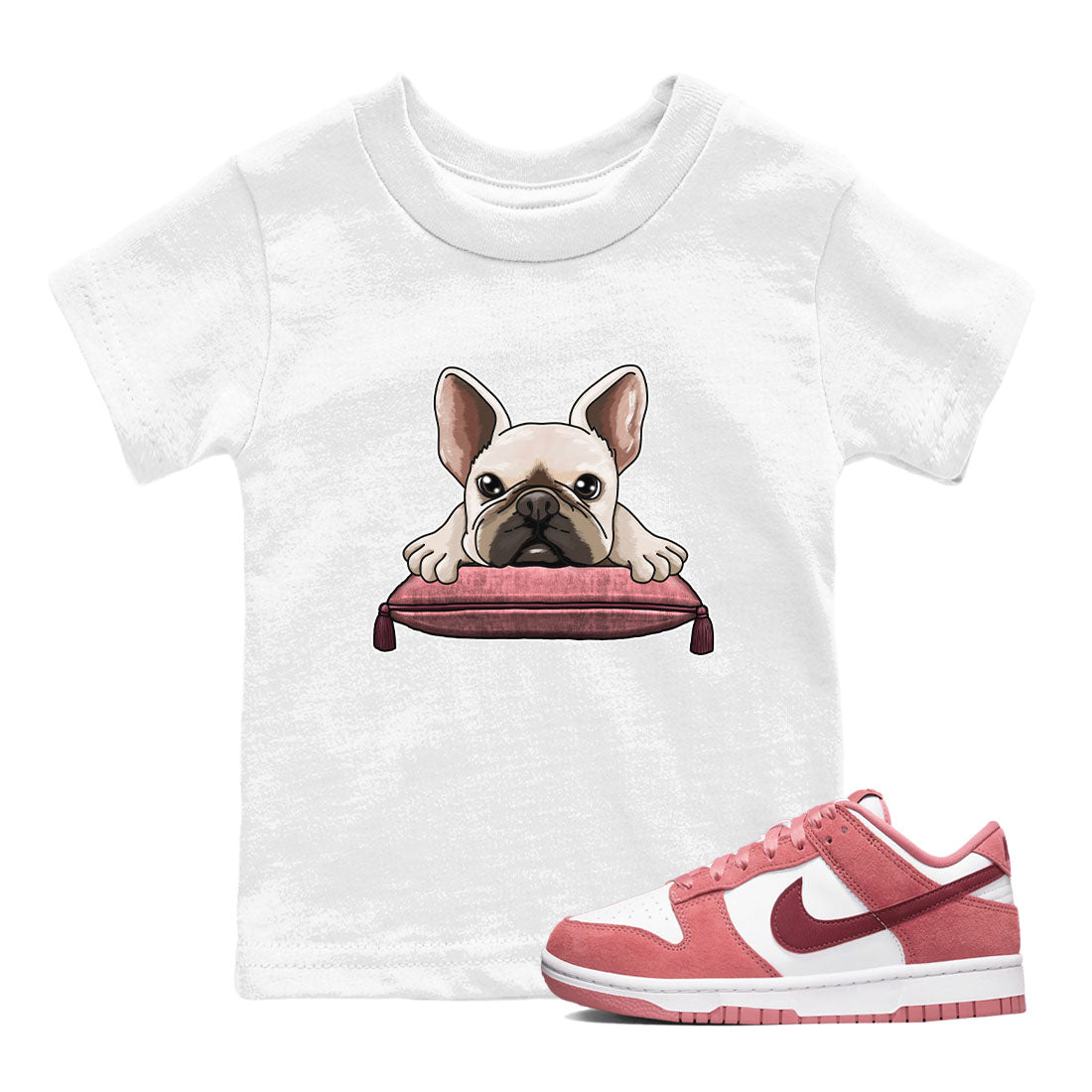 French Bulldog snkmatch Tees Kids - Dunk Valentines Day 2024