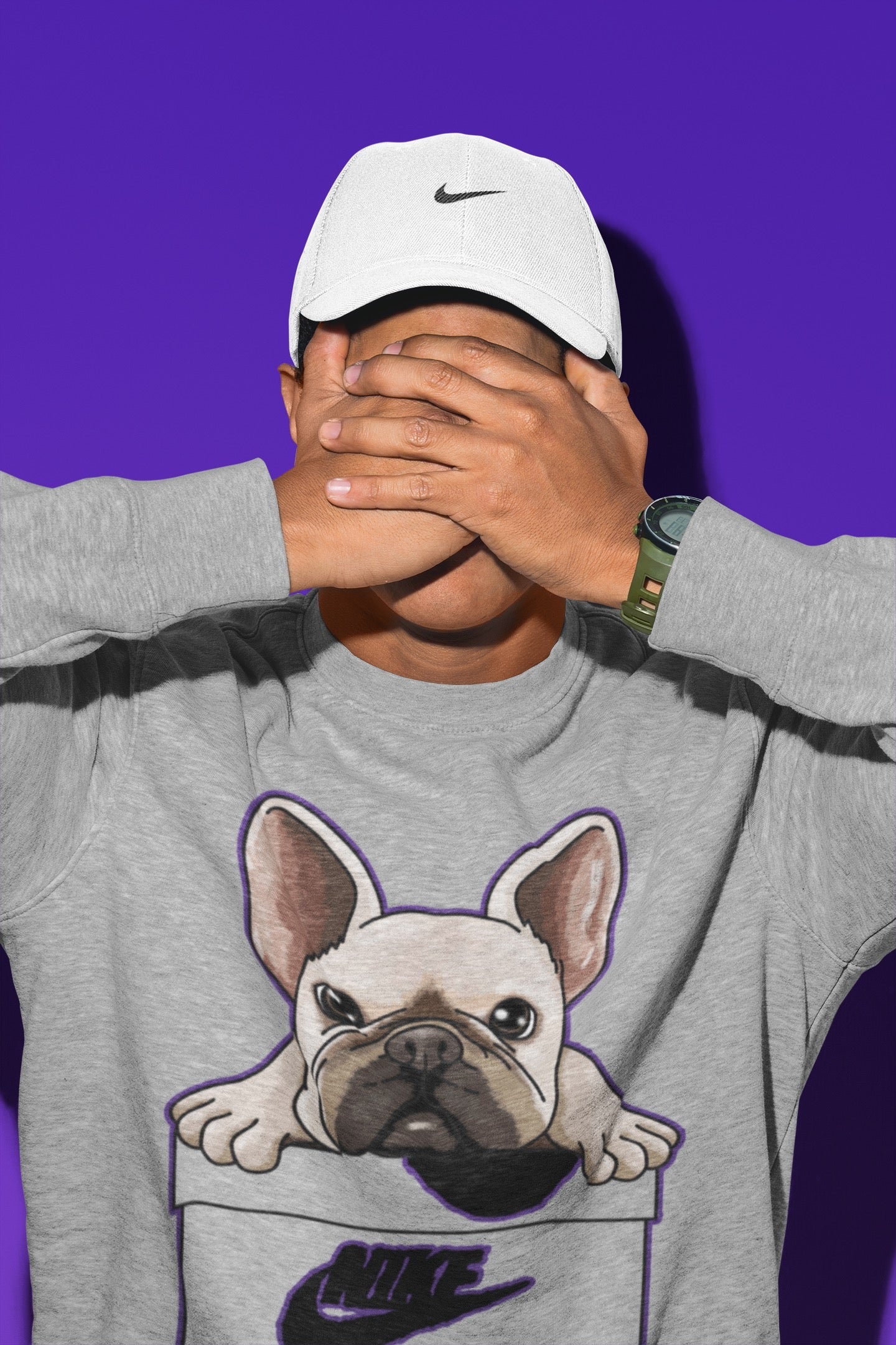French Bulldog Unisex Tops - Air Jordan 3 Dark Iris