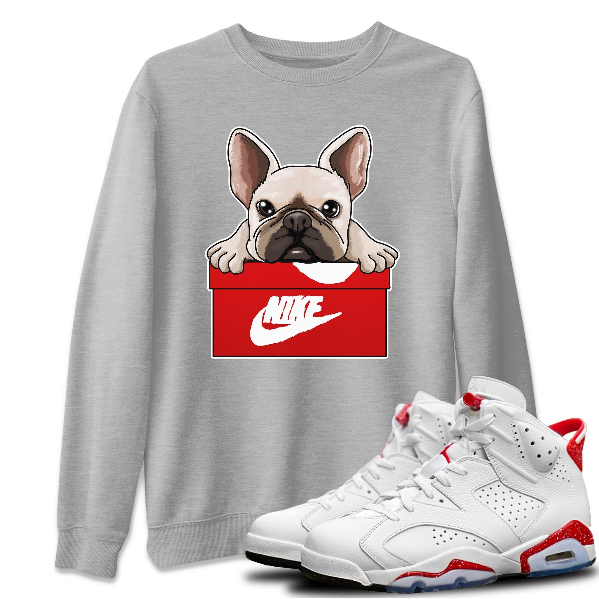 French Bulldog Unisex Tops - Air Jordan 6 Red Velvet Cookies