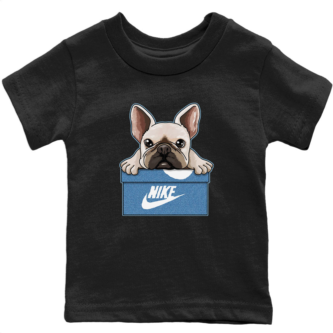 French Bulldog Kids Tops - Air Jordan 1 Denim