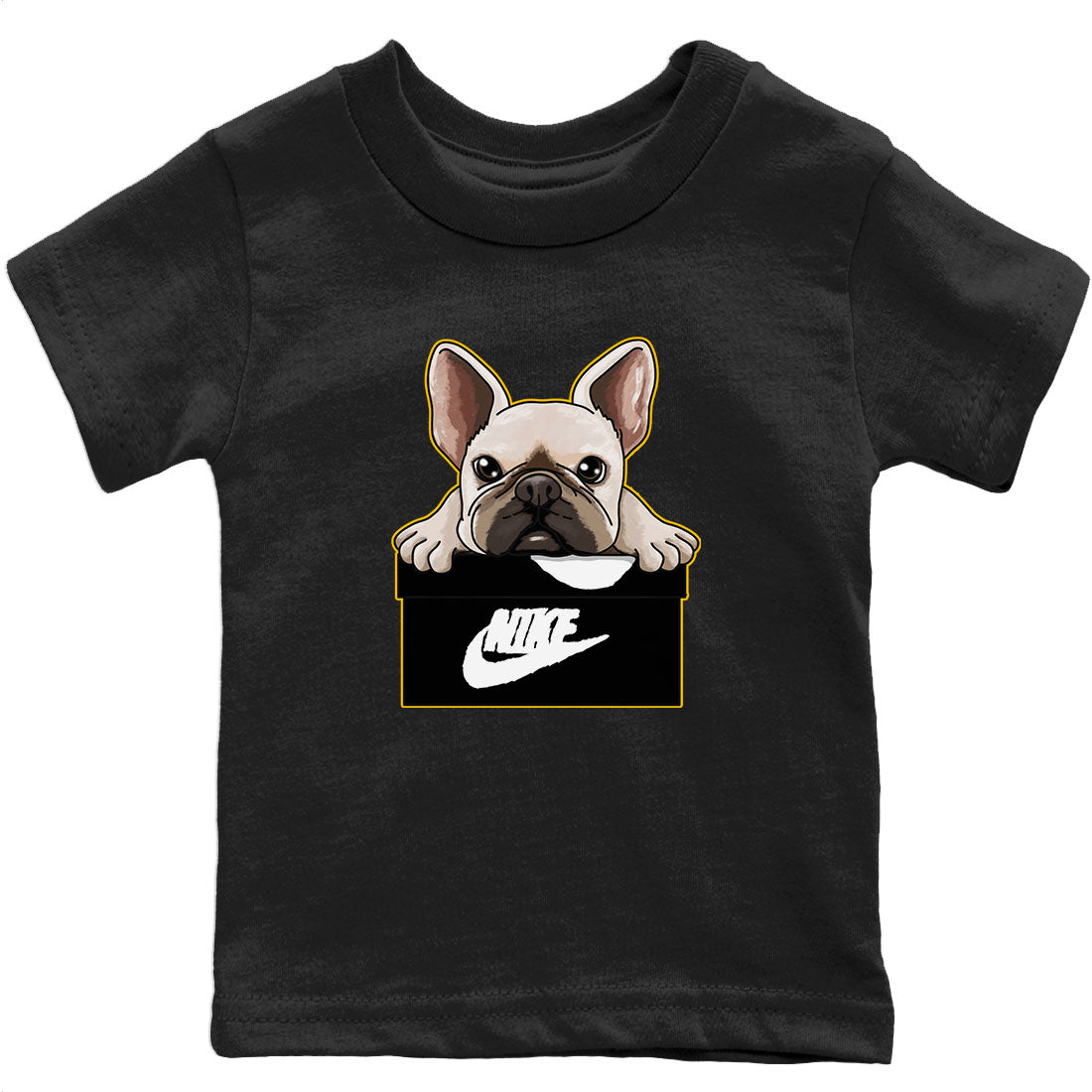 French Bulldog Kids Tops - Air Jordan 1 Taxi