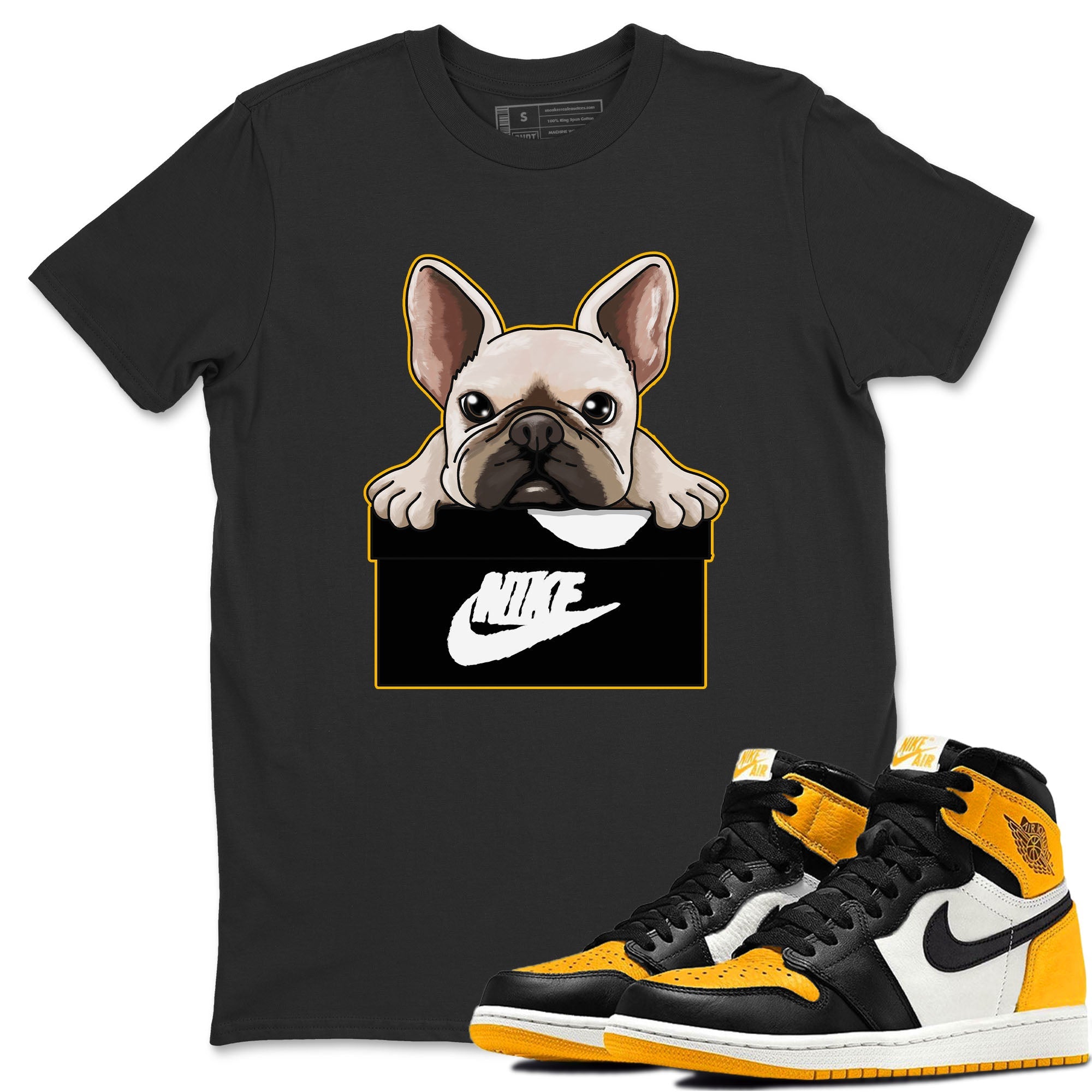 French Bulldog Unisex Tops - Air Jordan 1 Taxi