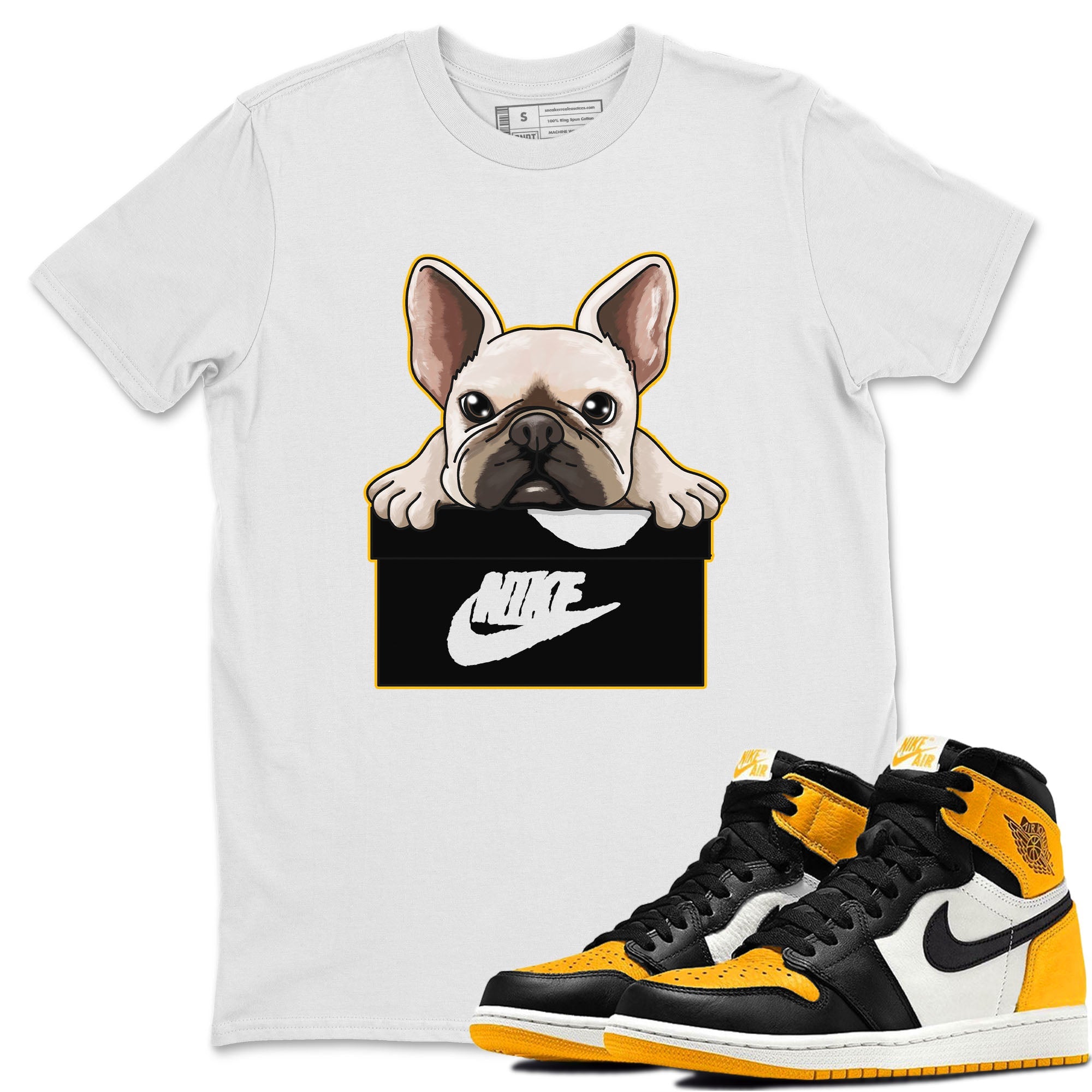 French Bulldog Unisex Tops - Air Jordan 1 Taxi