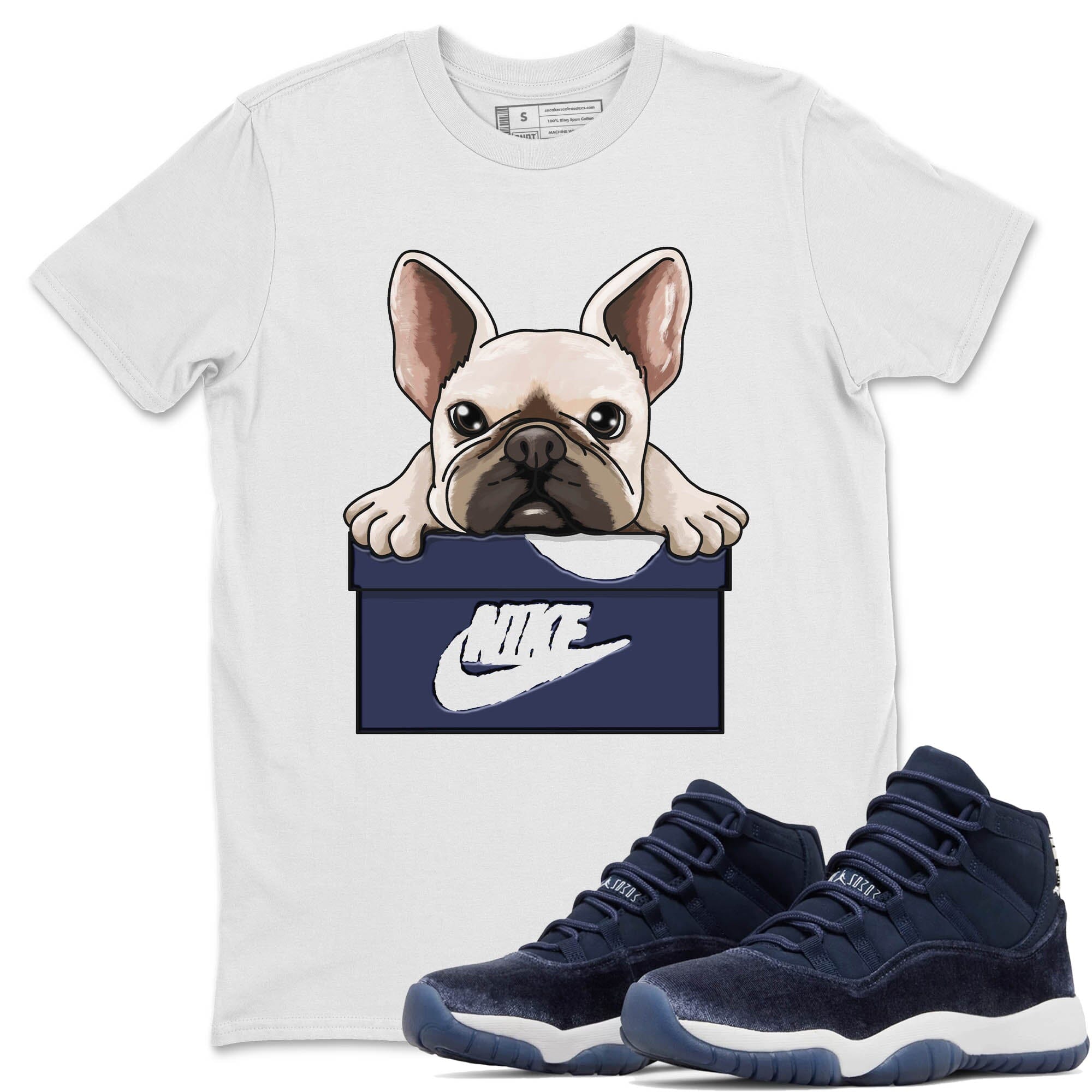 French Bulldog Unisex Tops - Air Jordan 11 Midnight Navy
