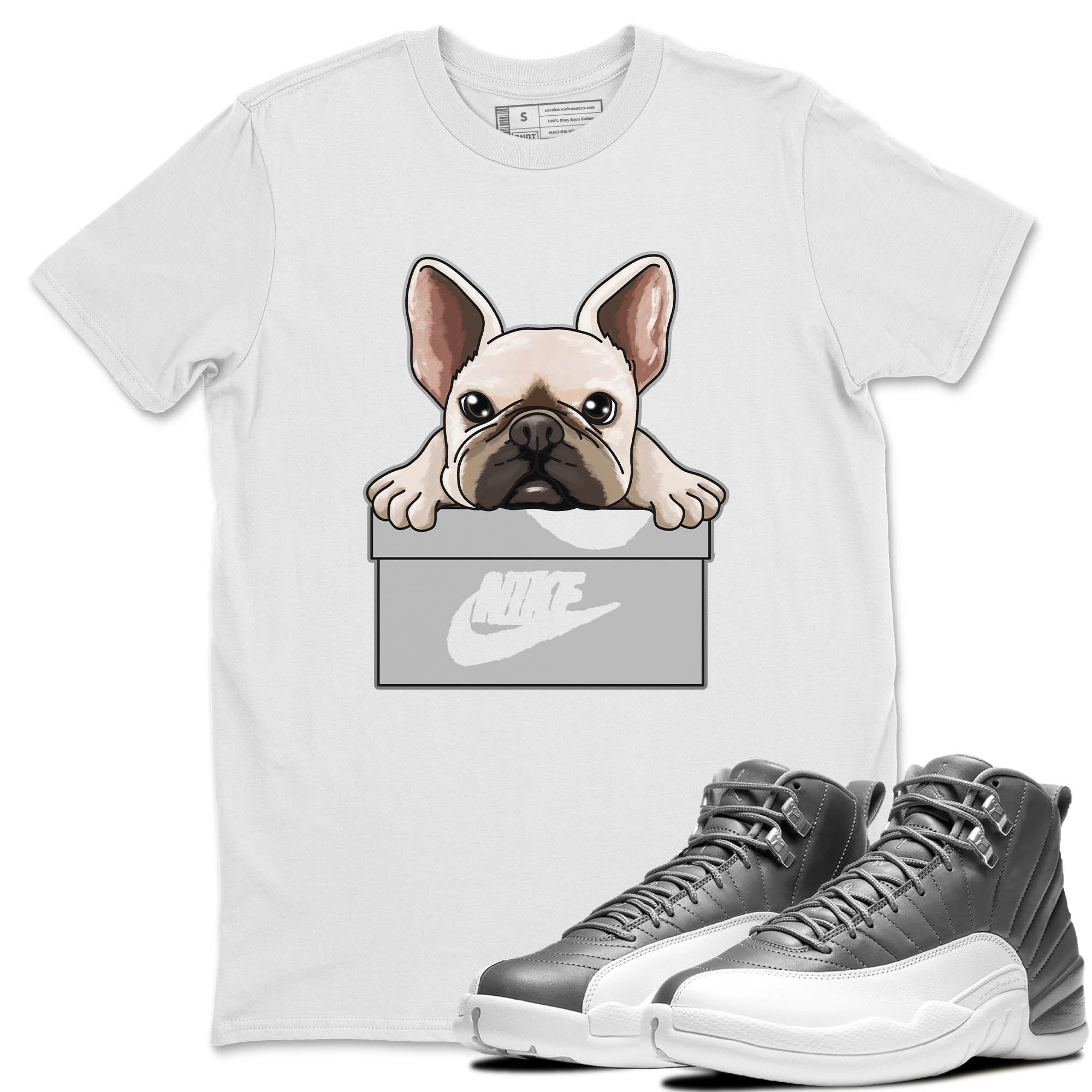 French Bulldog Unisex Tops - Air Jordan 12 Stealth