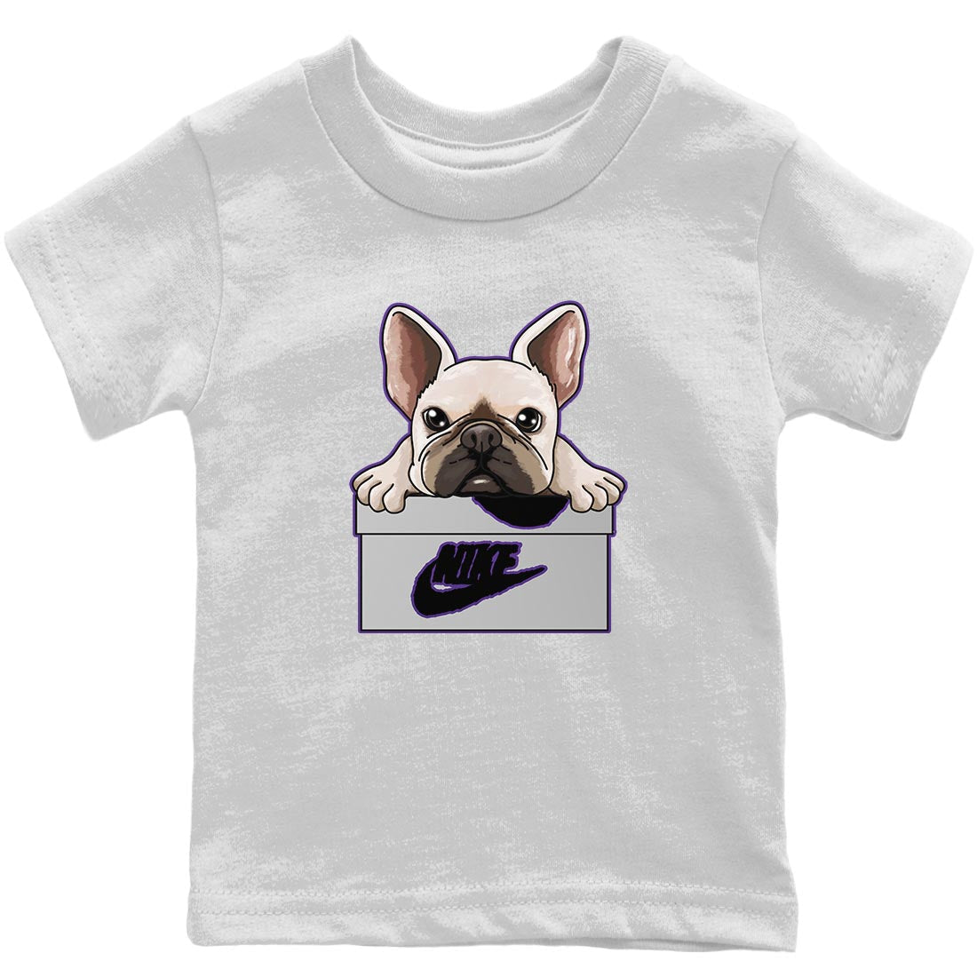 French Bulldog Kids Tops - Air Jordan 3 Dark Iris