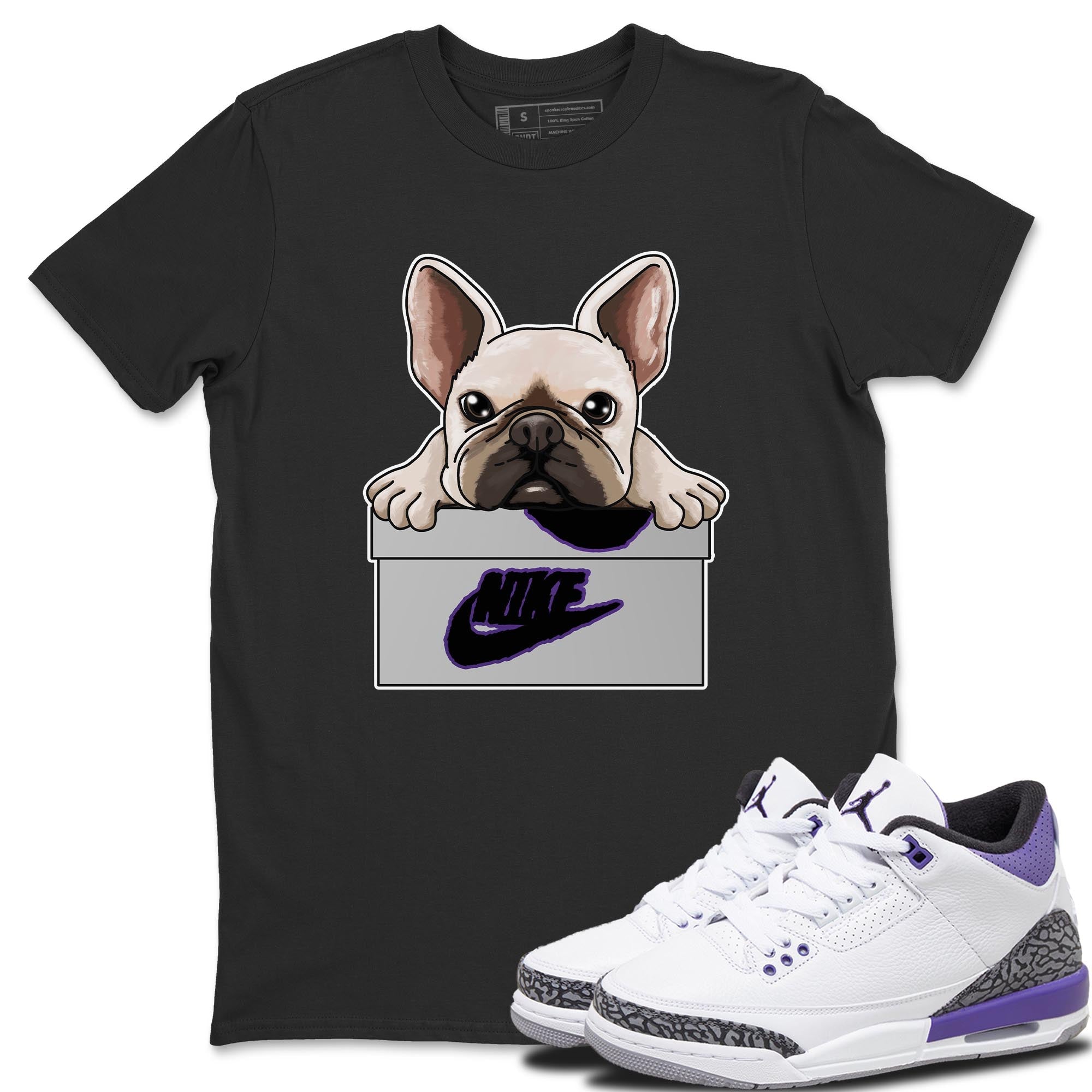 French Bulldog Unisex Tops - Air Jordan 3 Dark Iris